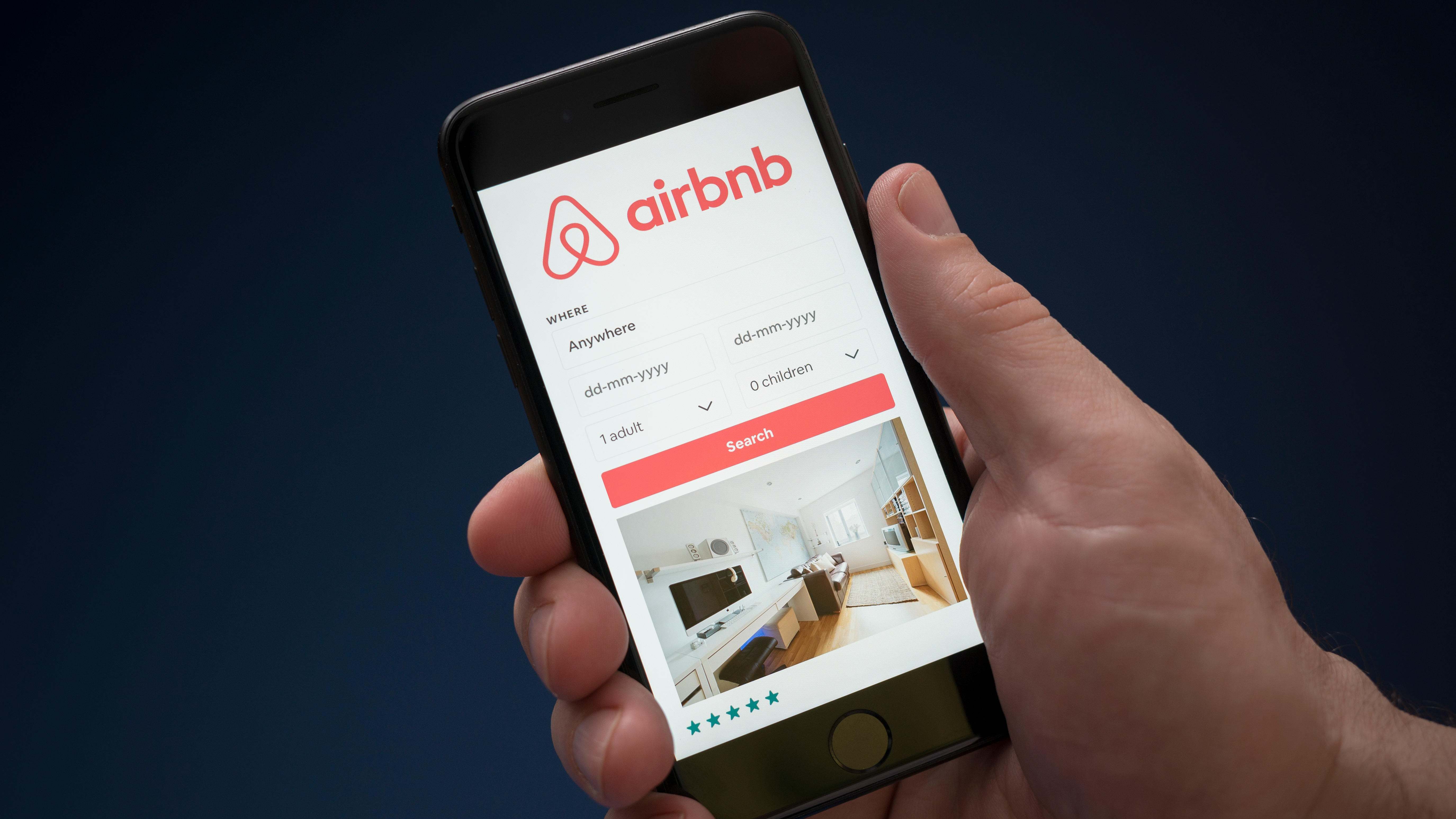 Imagen de la aplicación móvil de Airbnb