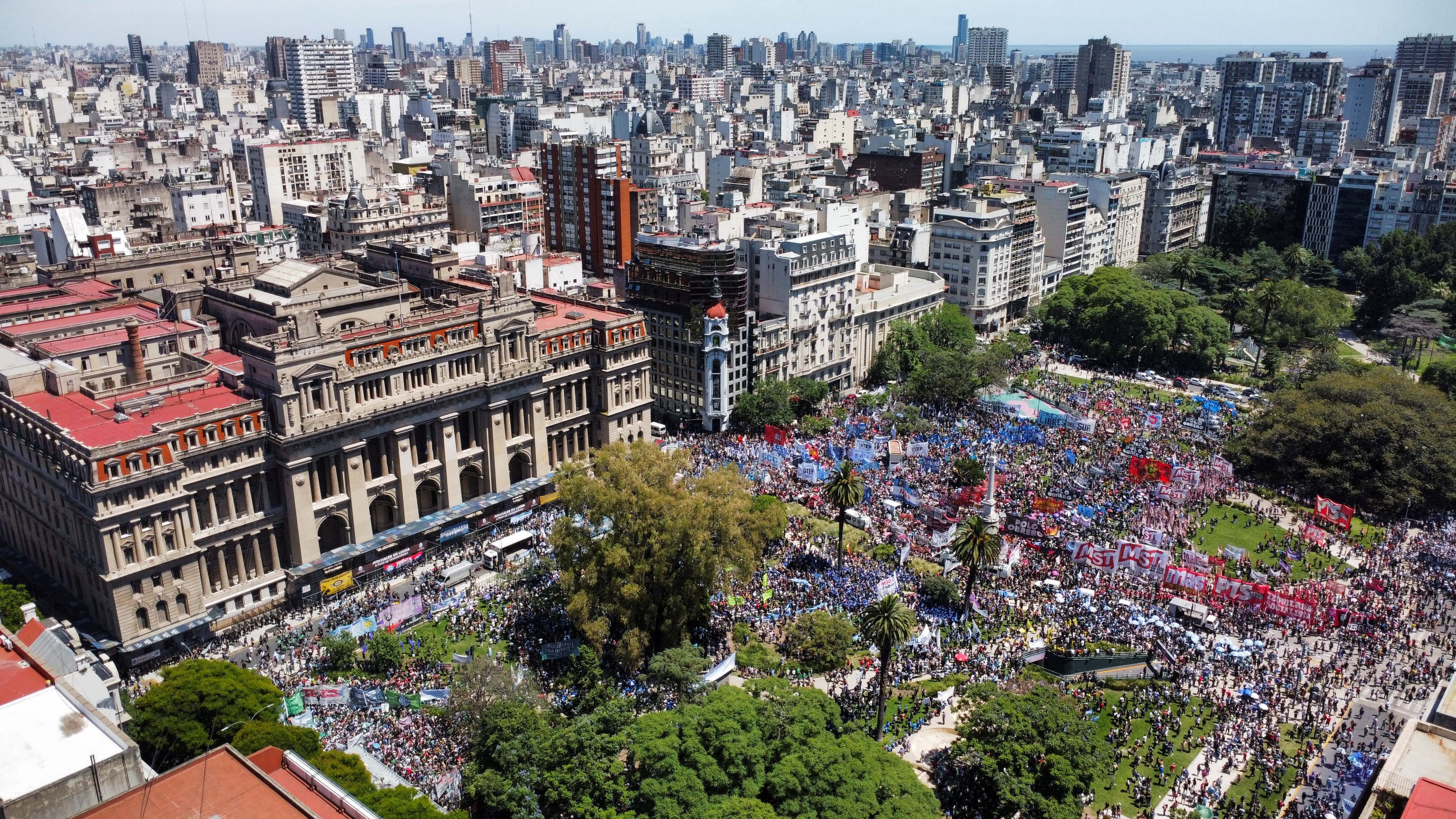 Manifestación contra el presidente de Argentina, en Buenos Aires