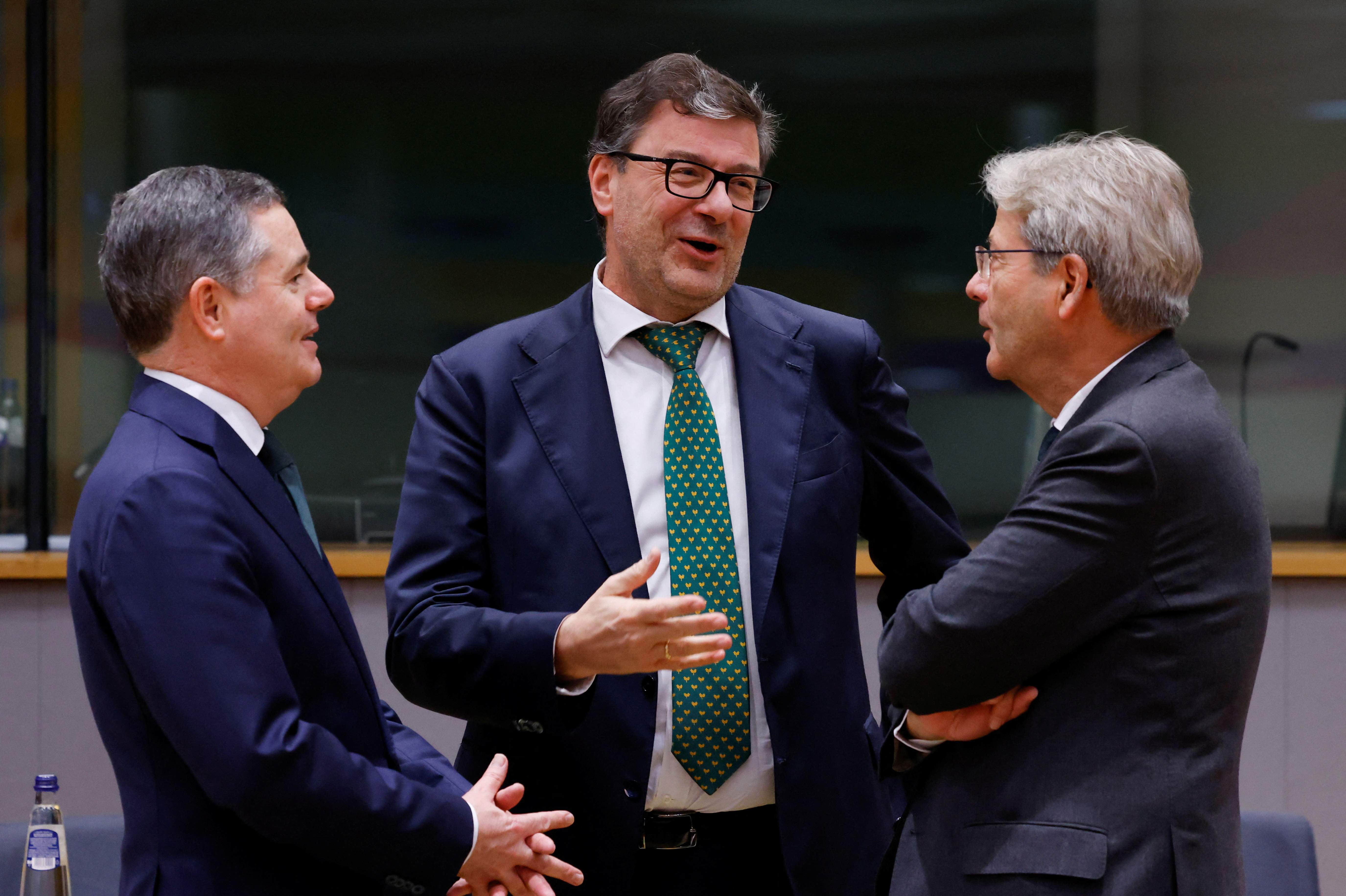 Donohoe Gentiloni y Giorgetti