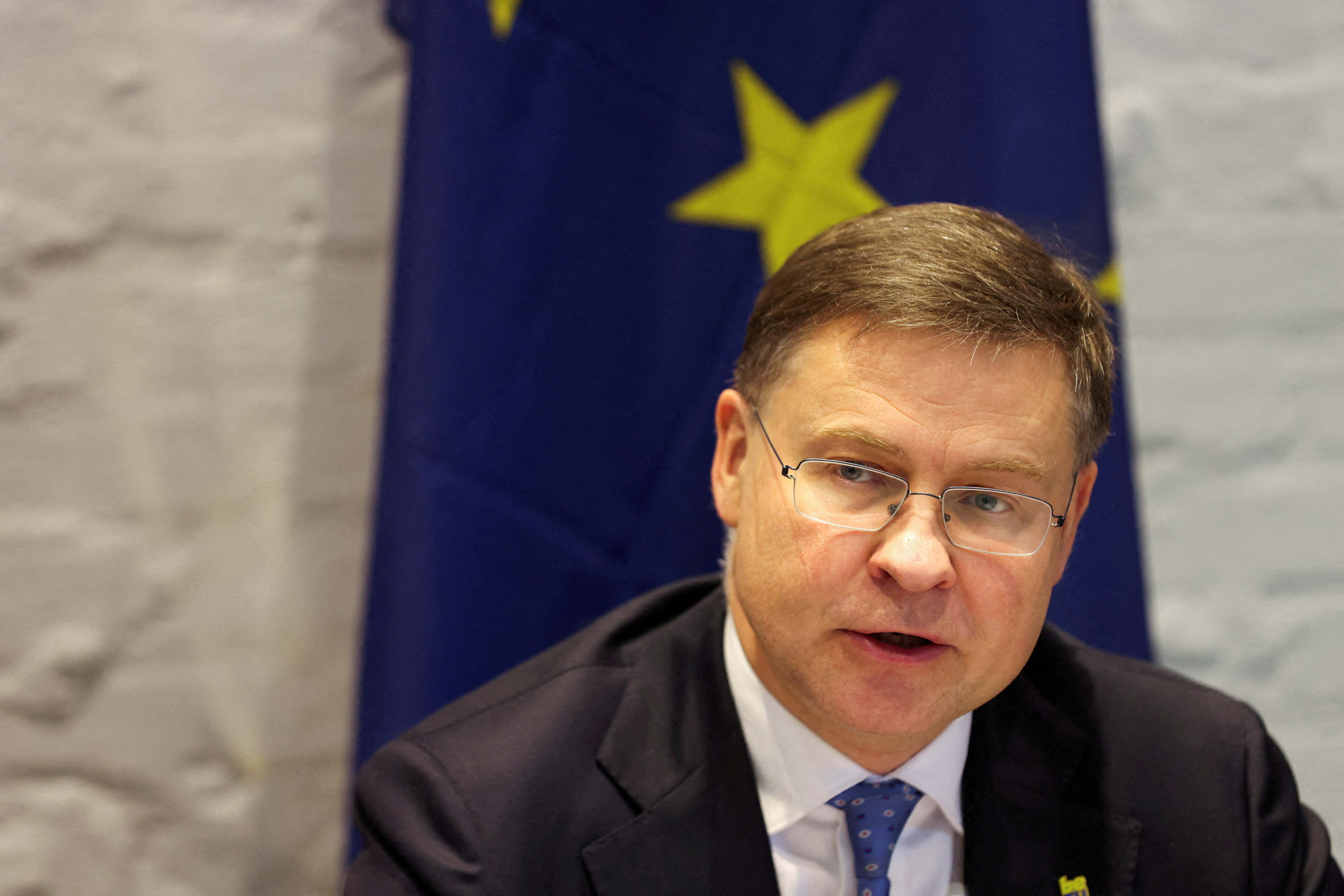 El comisario de Economía, Valdis Dombrovskis