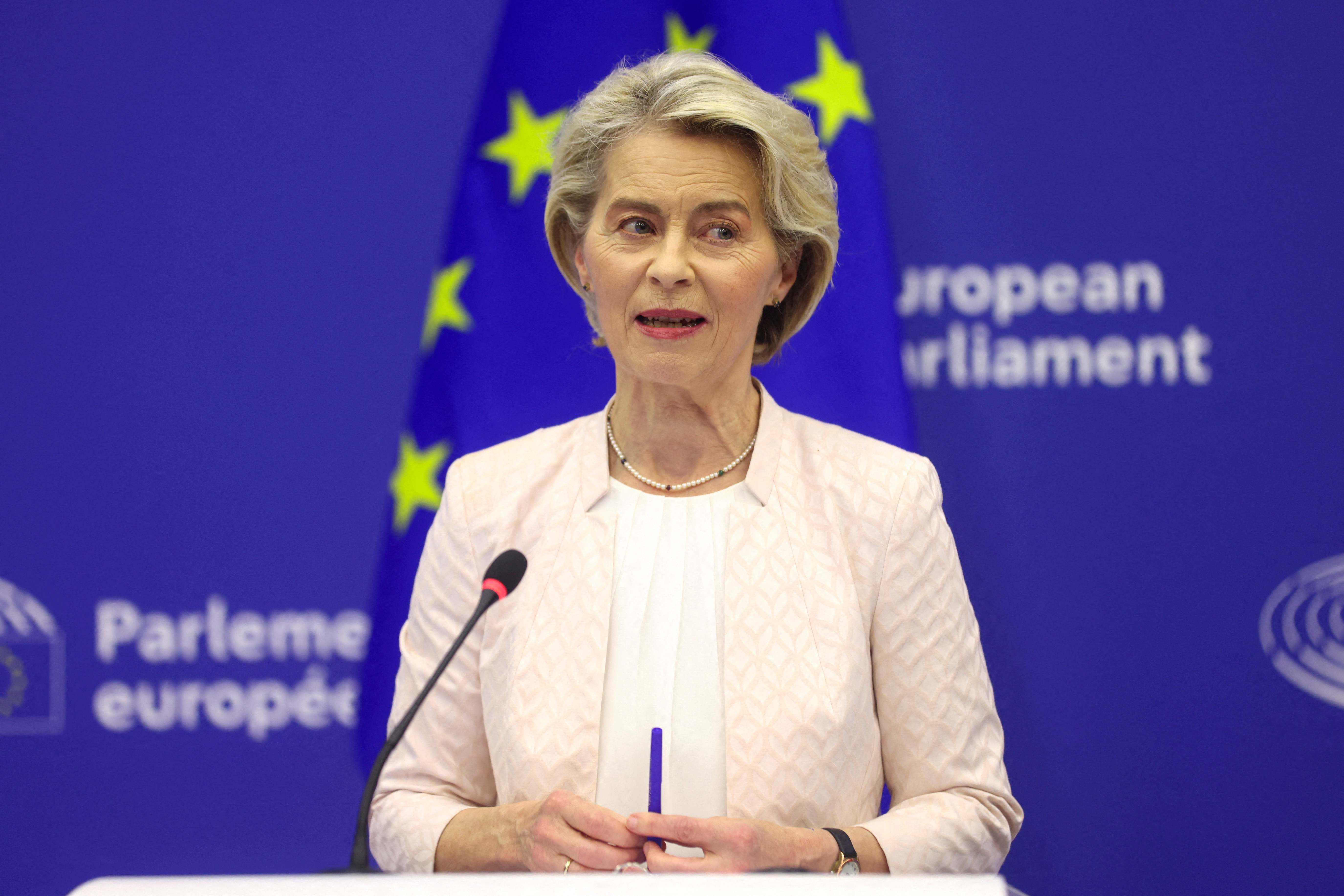 La presidenta de la Comisión Europea, Ursula von der Leyen