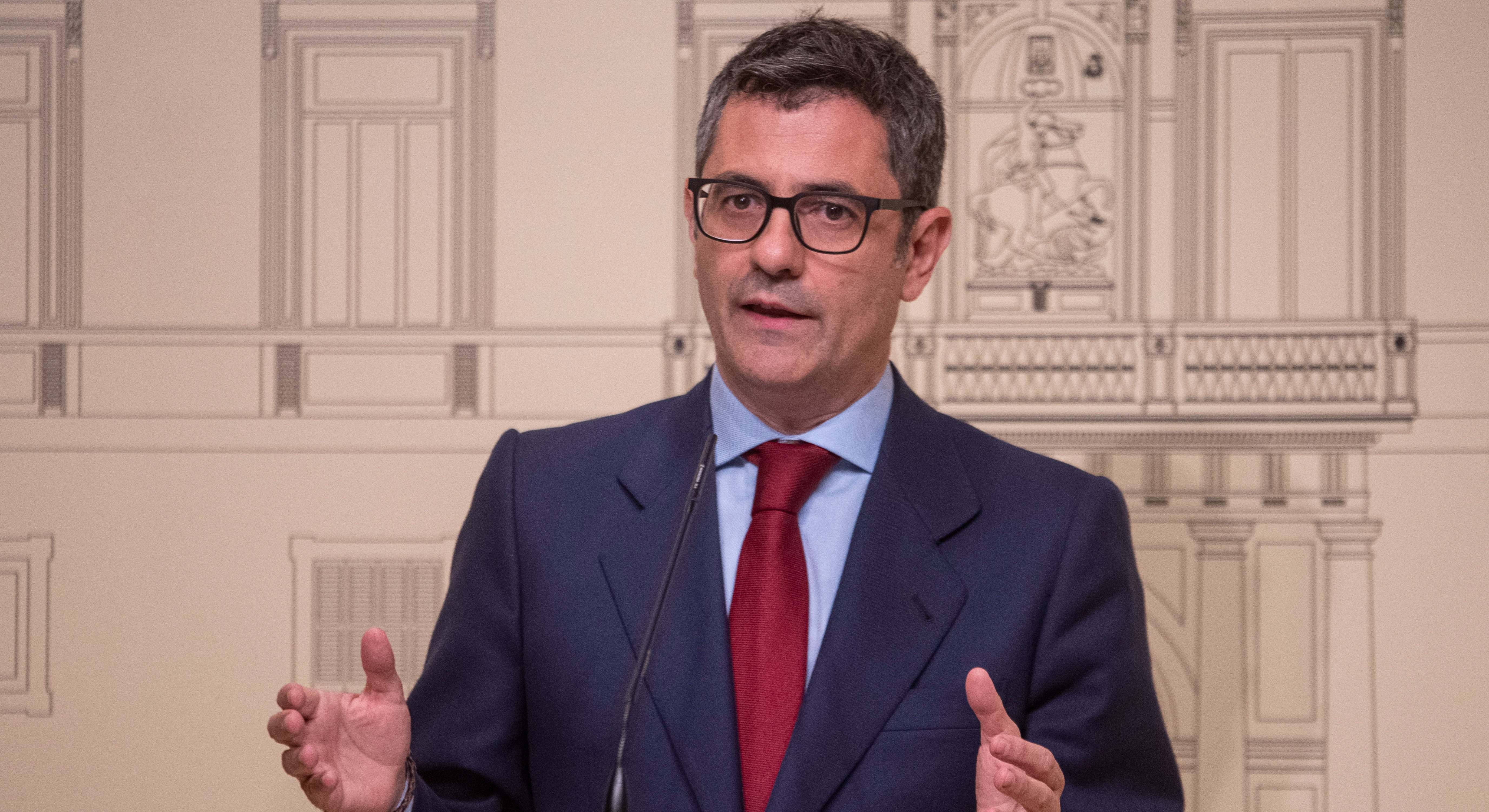 El ministro de la Presidencia, Justicia y Relaciones con las Cortes, Félix Bolaños