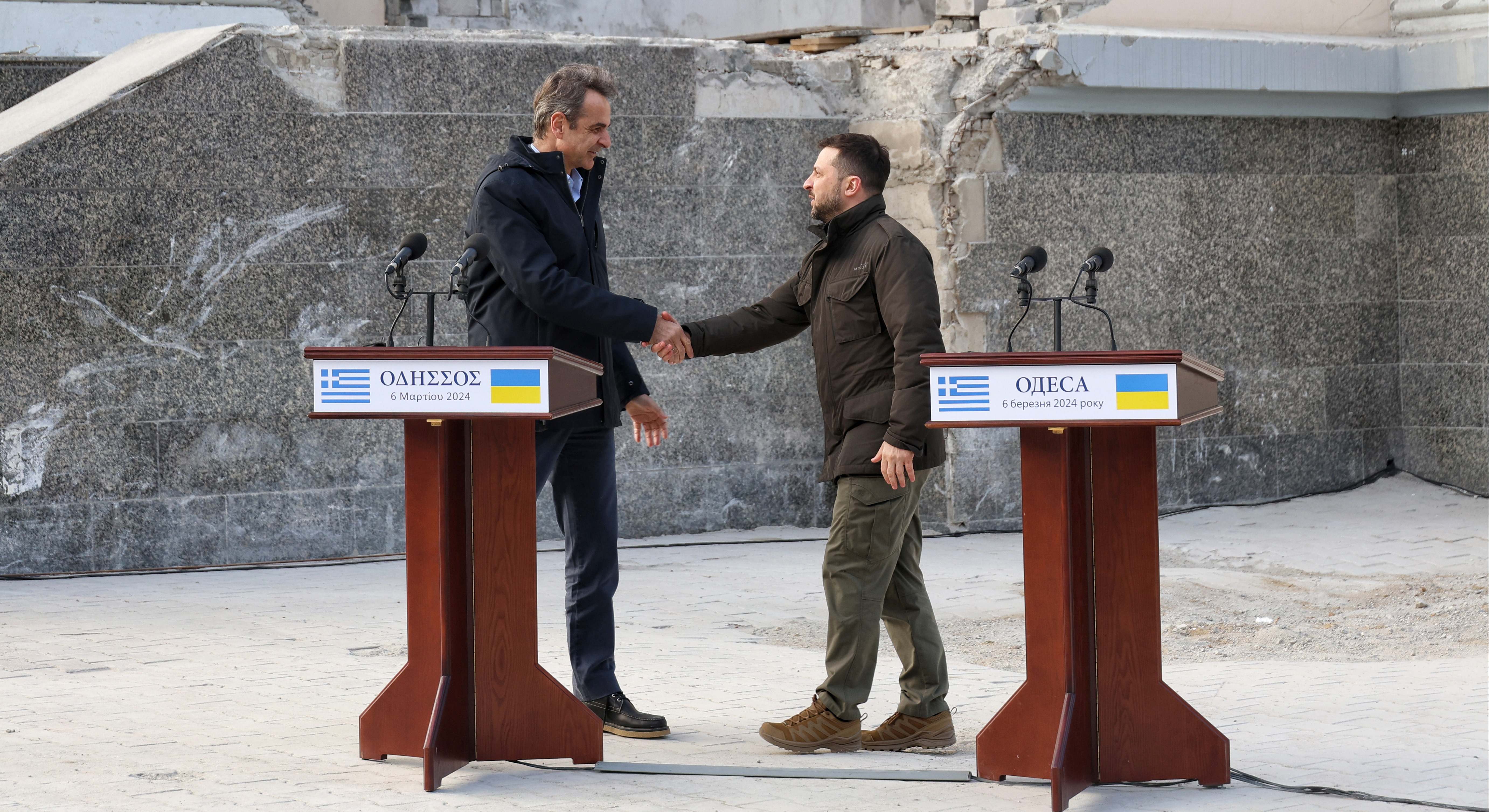 el presidente de grecia y el presidente de ucrania 