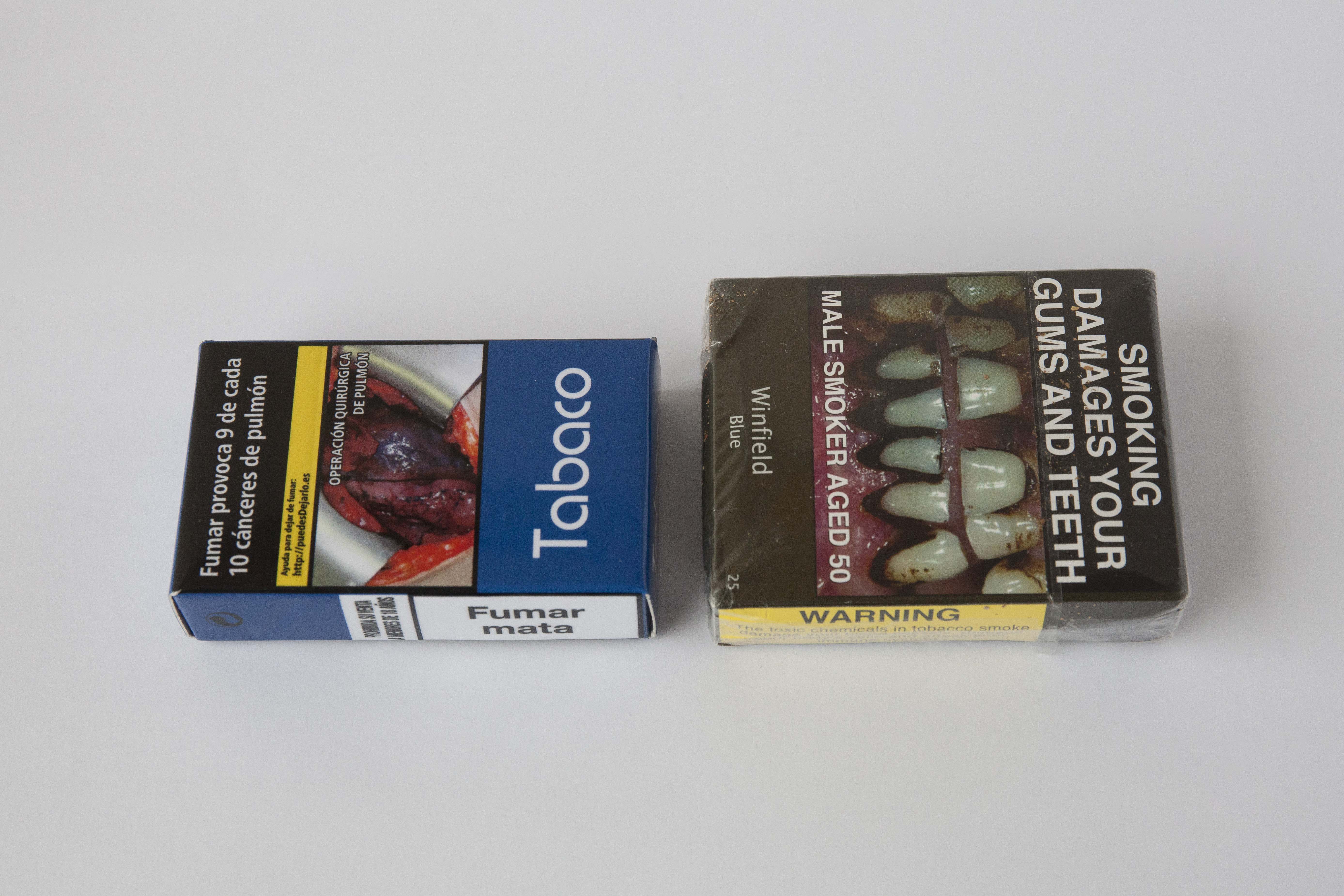 Cajetillas de tabaco.