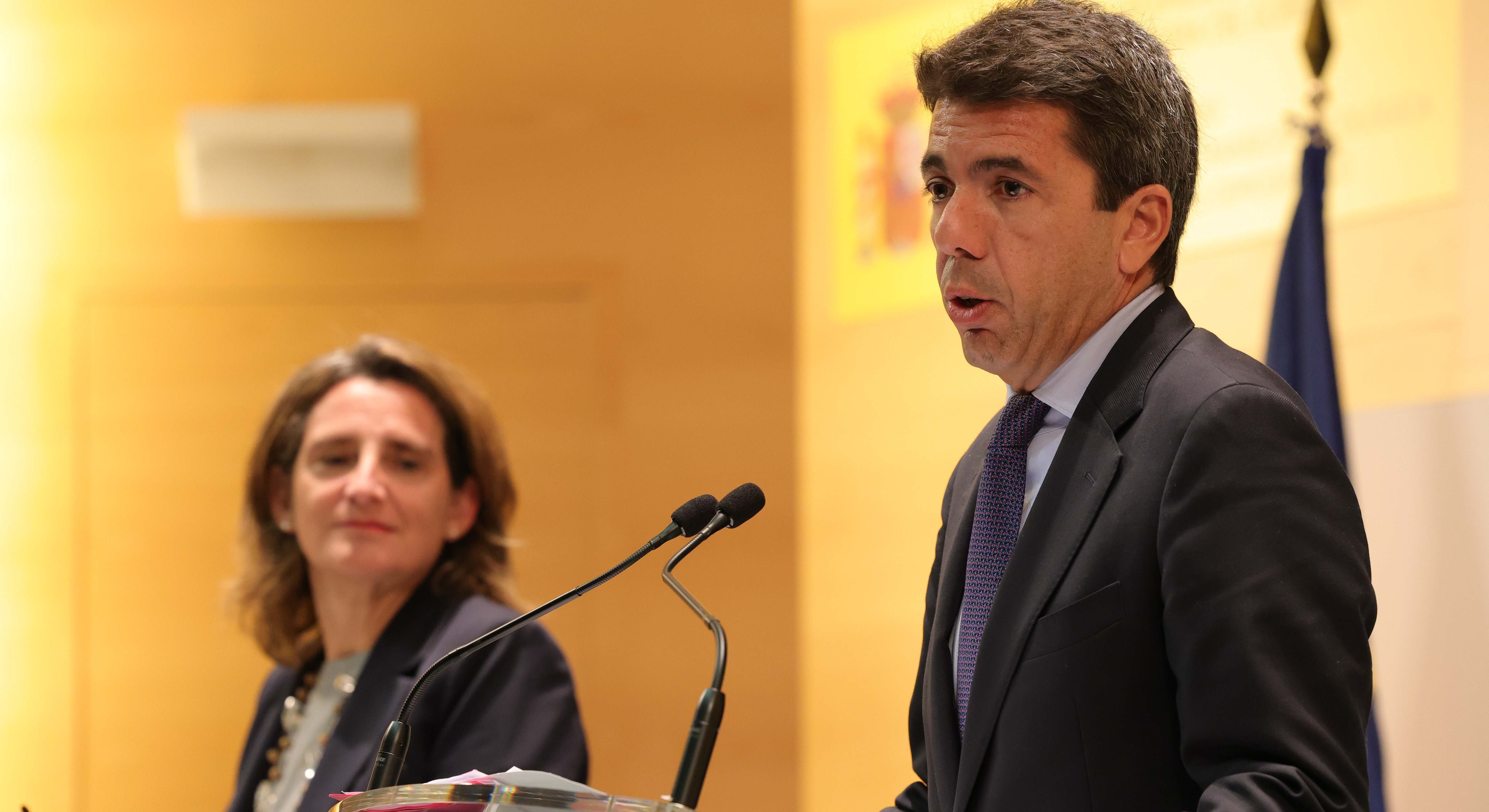 Ribera y Mazón tras la reunión en Madrid.