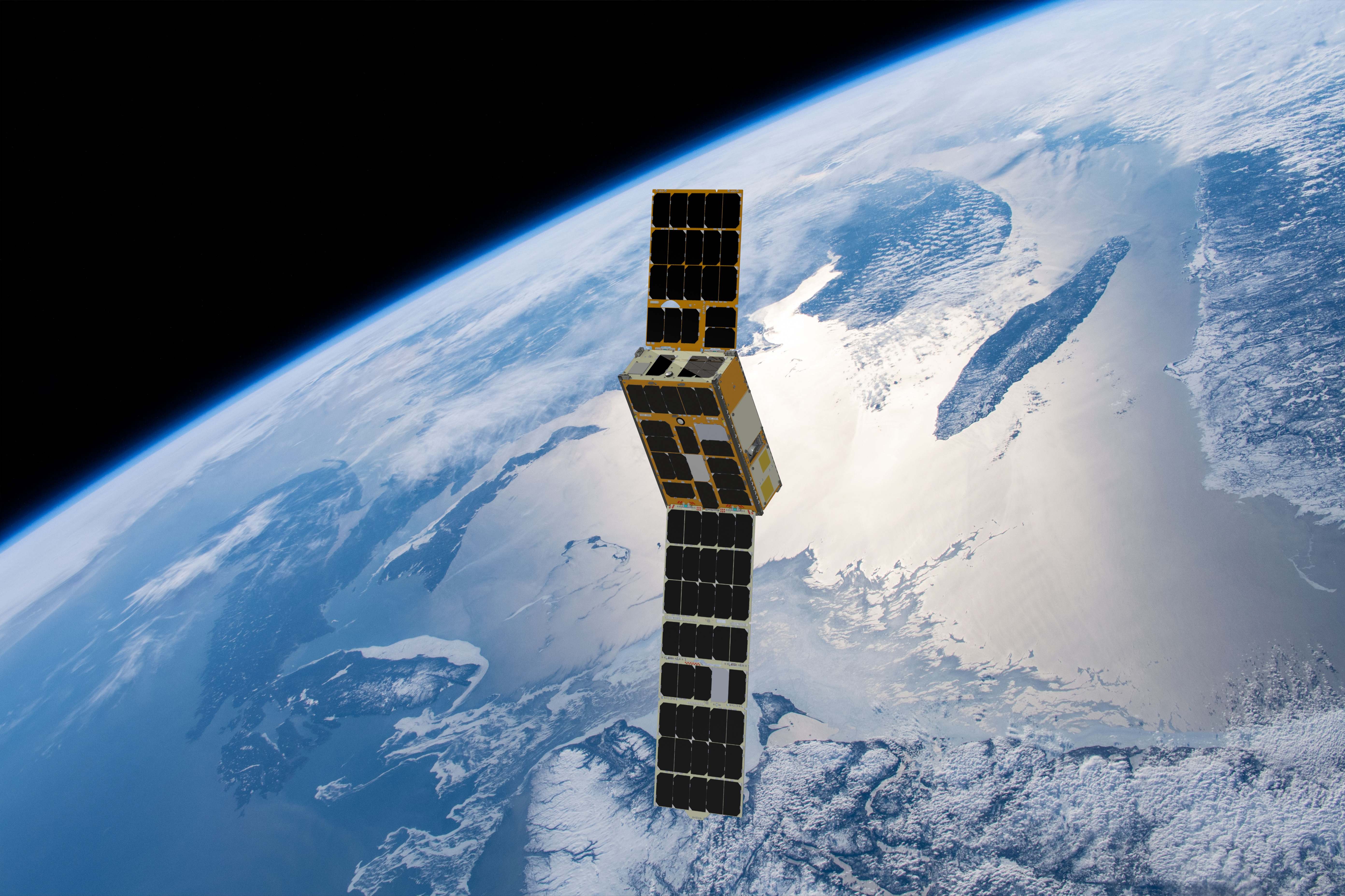 Prototipo de nanosatélite fabricado por Open Cosmos. EE