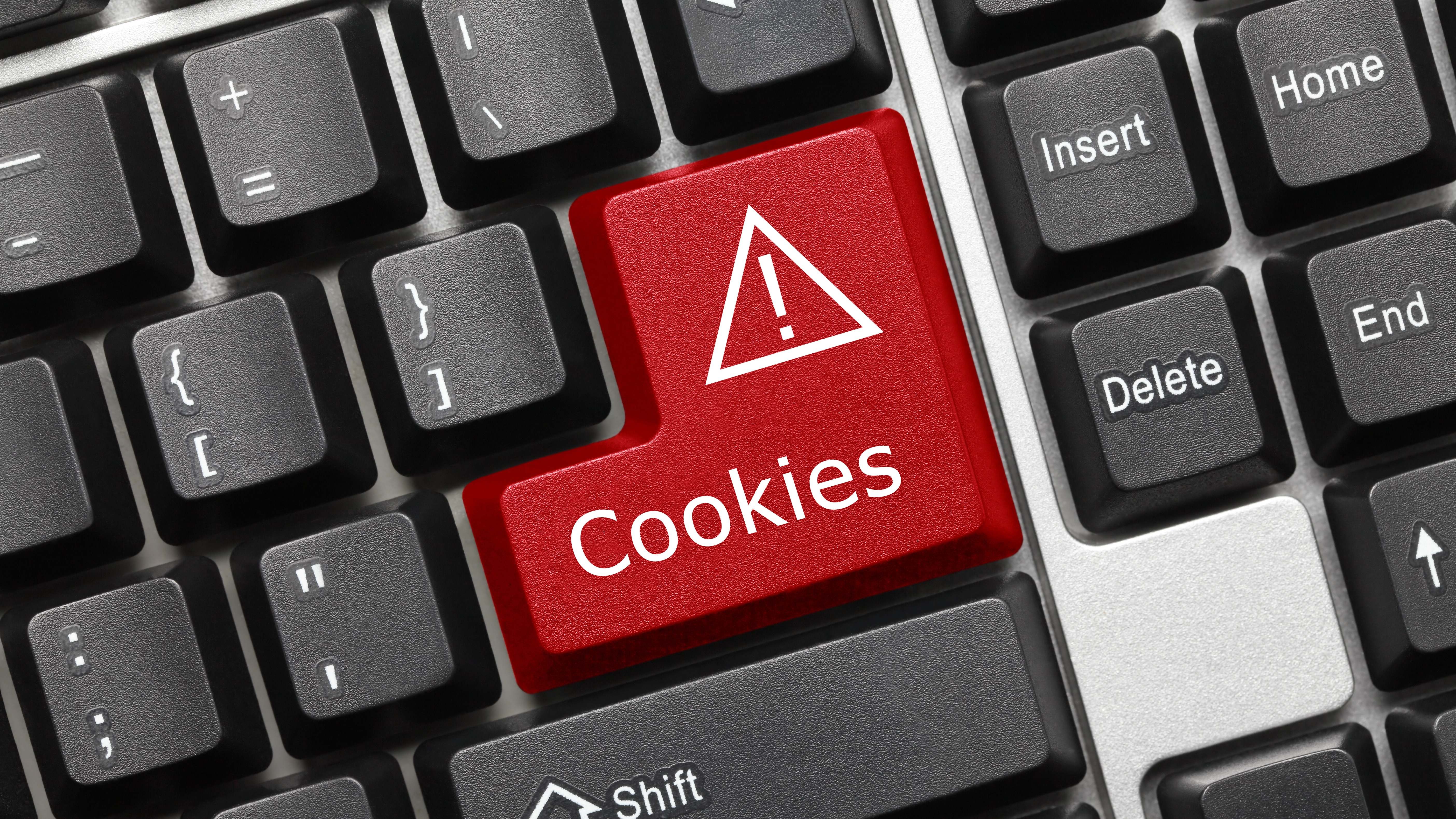 Tecla de un ordenador con la palabra 'cookies'