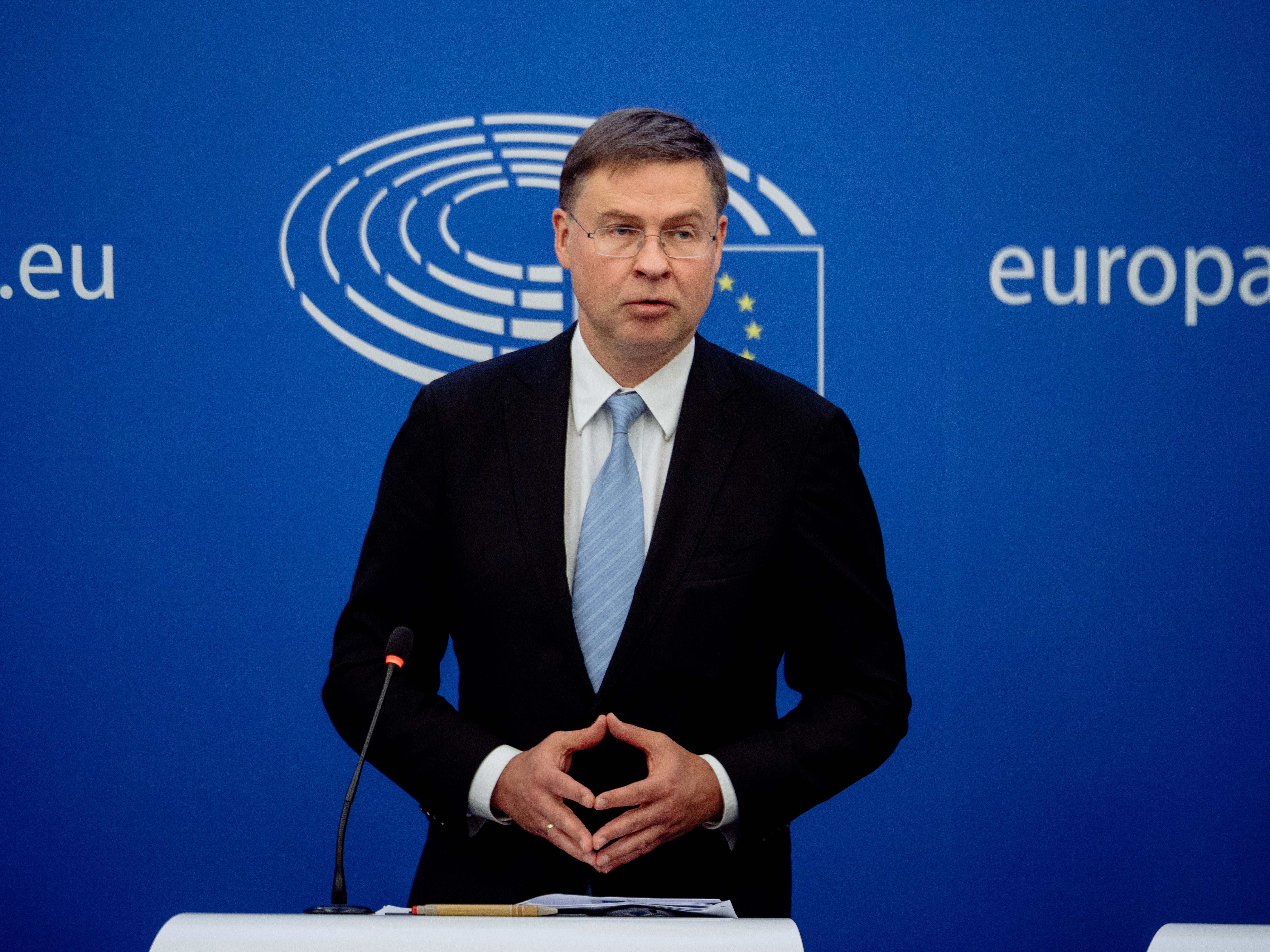 El comisario de Economía, Valdis Dombrovskis