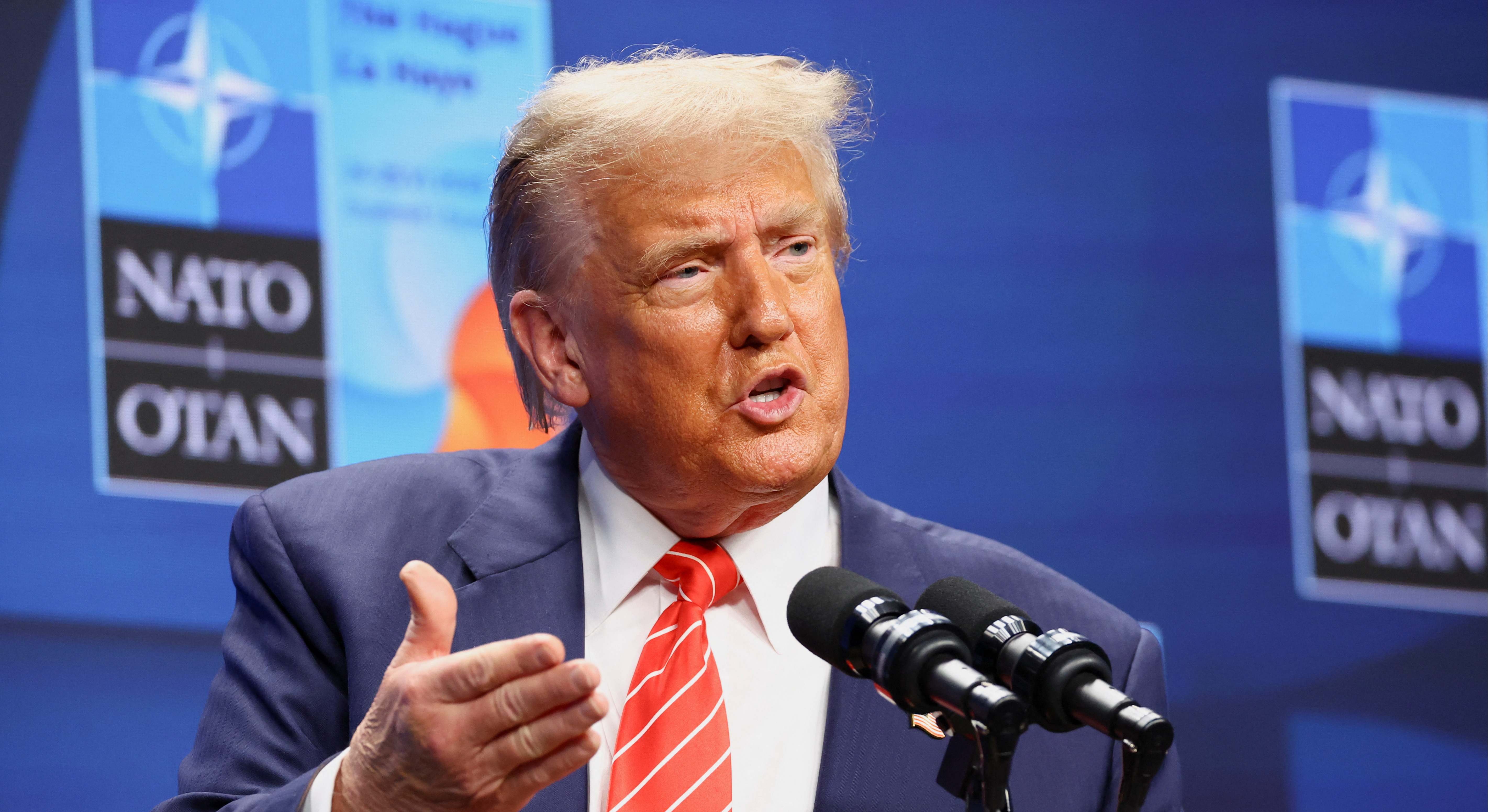 Donald Trump, en la cumbre de la OTAN. Foto: Reuters
