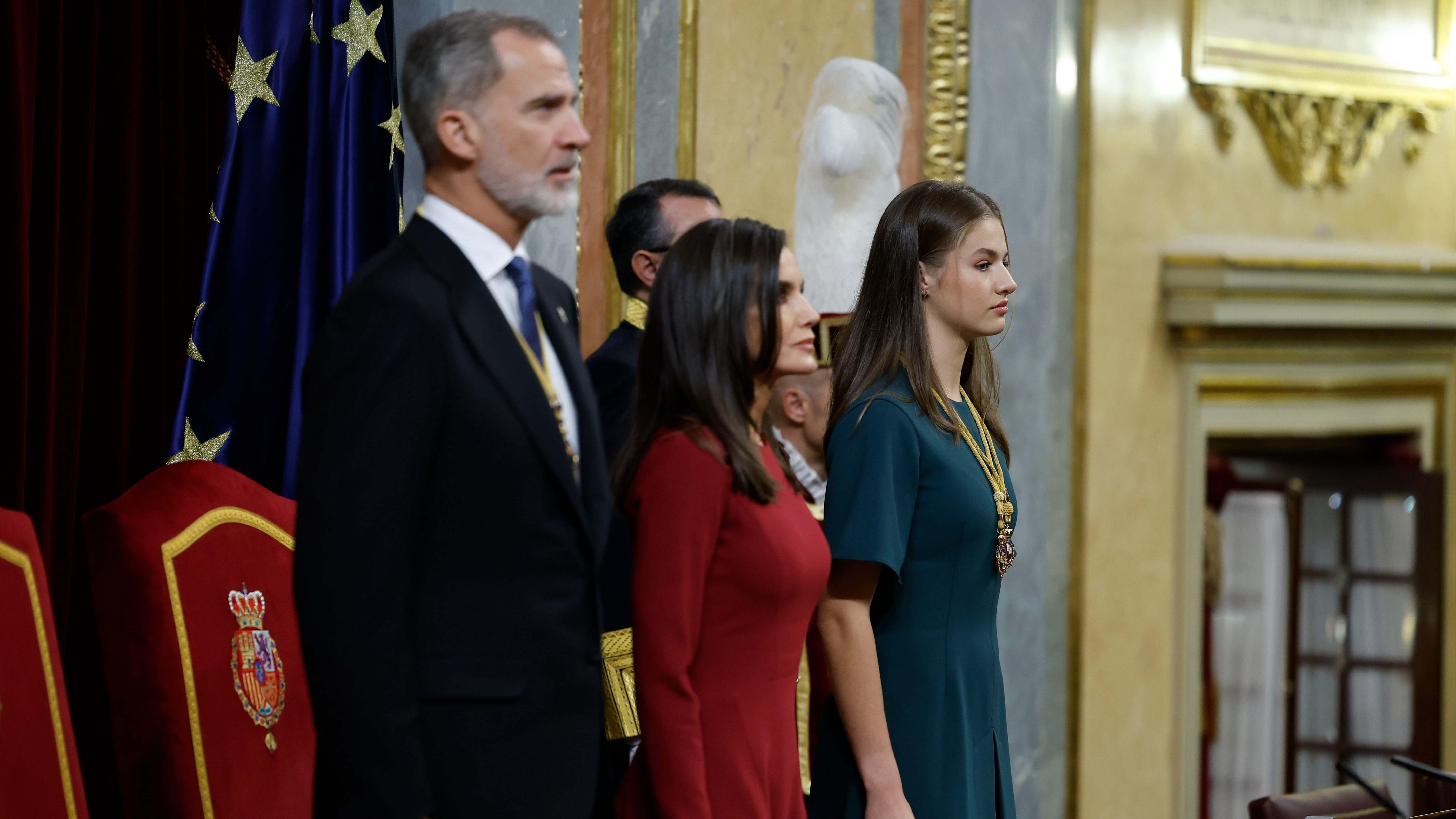 Felipe VI junto con la Reina Letizia y la Princesa de Asturias