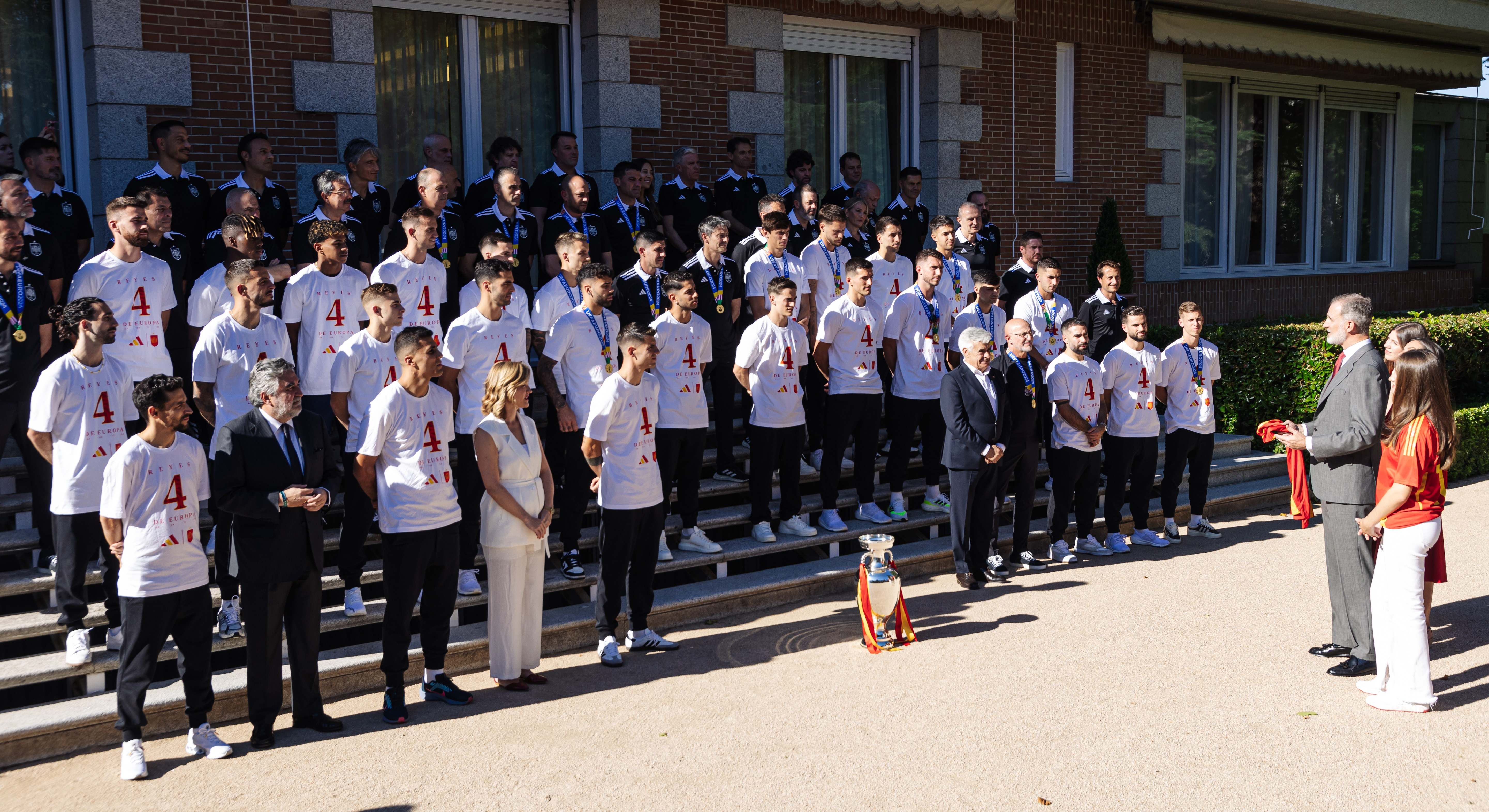 El Rey Felipe VI y la Princesa Leonor reciben a la Selección española de Fútbol.