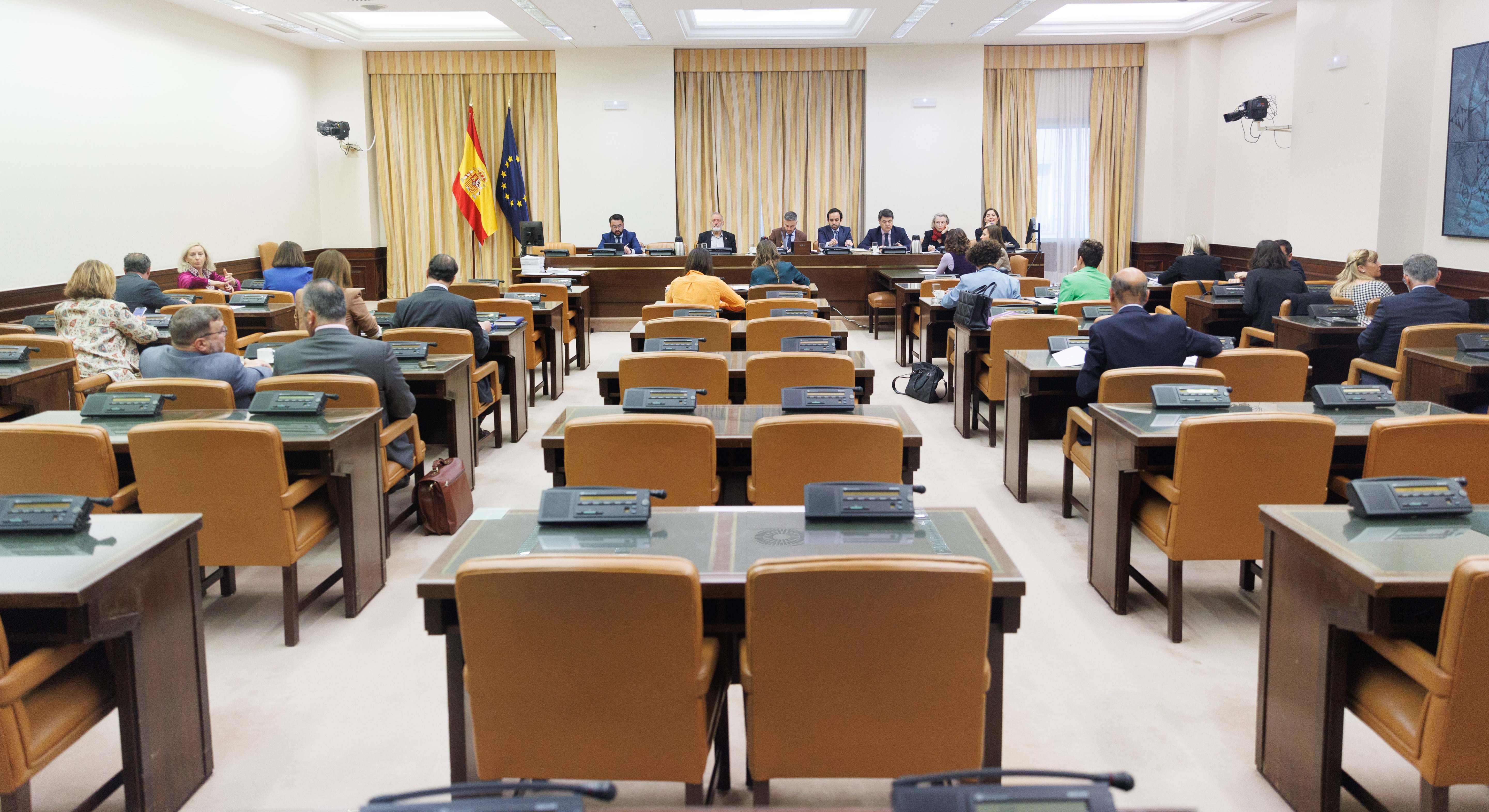 Vista general de la Comisión de Justicia en el Congreso de los Diputados, a 18 de abril de 2023, en Madrid (España). El PSOE y el PP alcanzaron ayer un primer acuerdo para sacar adelante la reforma de la ley del ¡solo sí es sí.