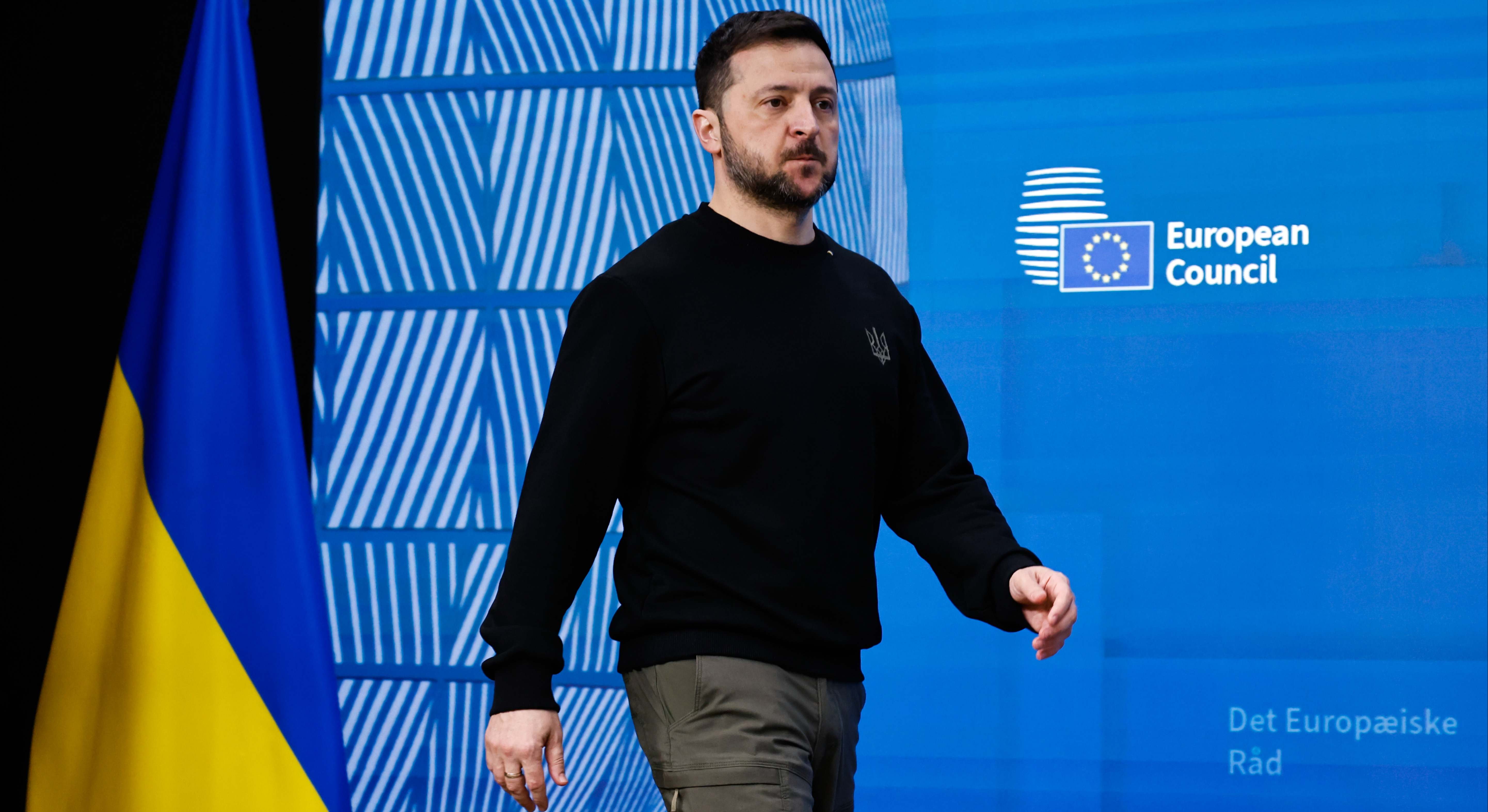 Zelensky durante la cubre de líderes del Consejo Europeo de diciembre (Bloomberg)