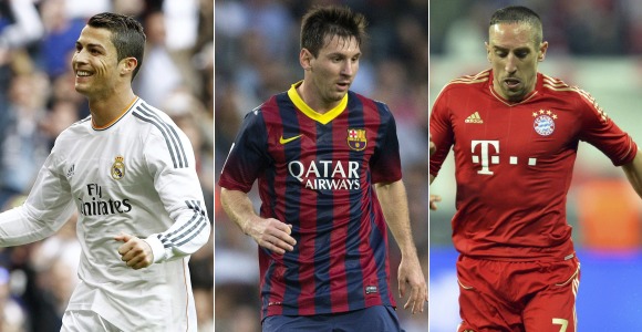 Montaje-CR7-Messi-Ribery-2013-efe-reuters.jpg
