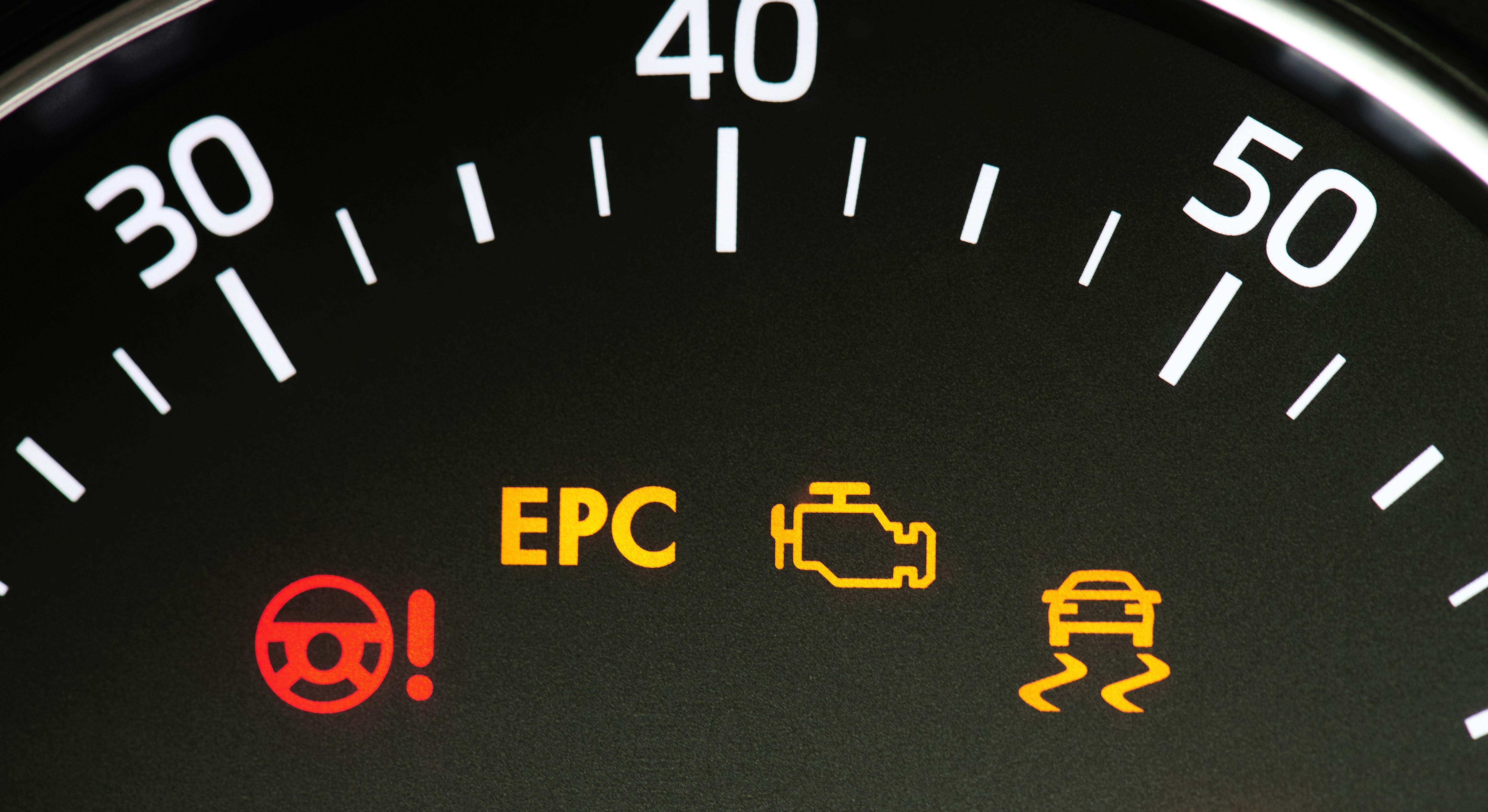 Indicador de fallo en coche