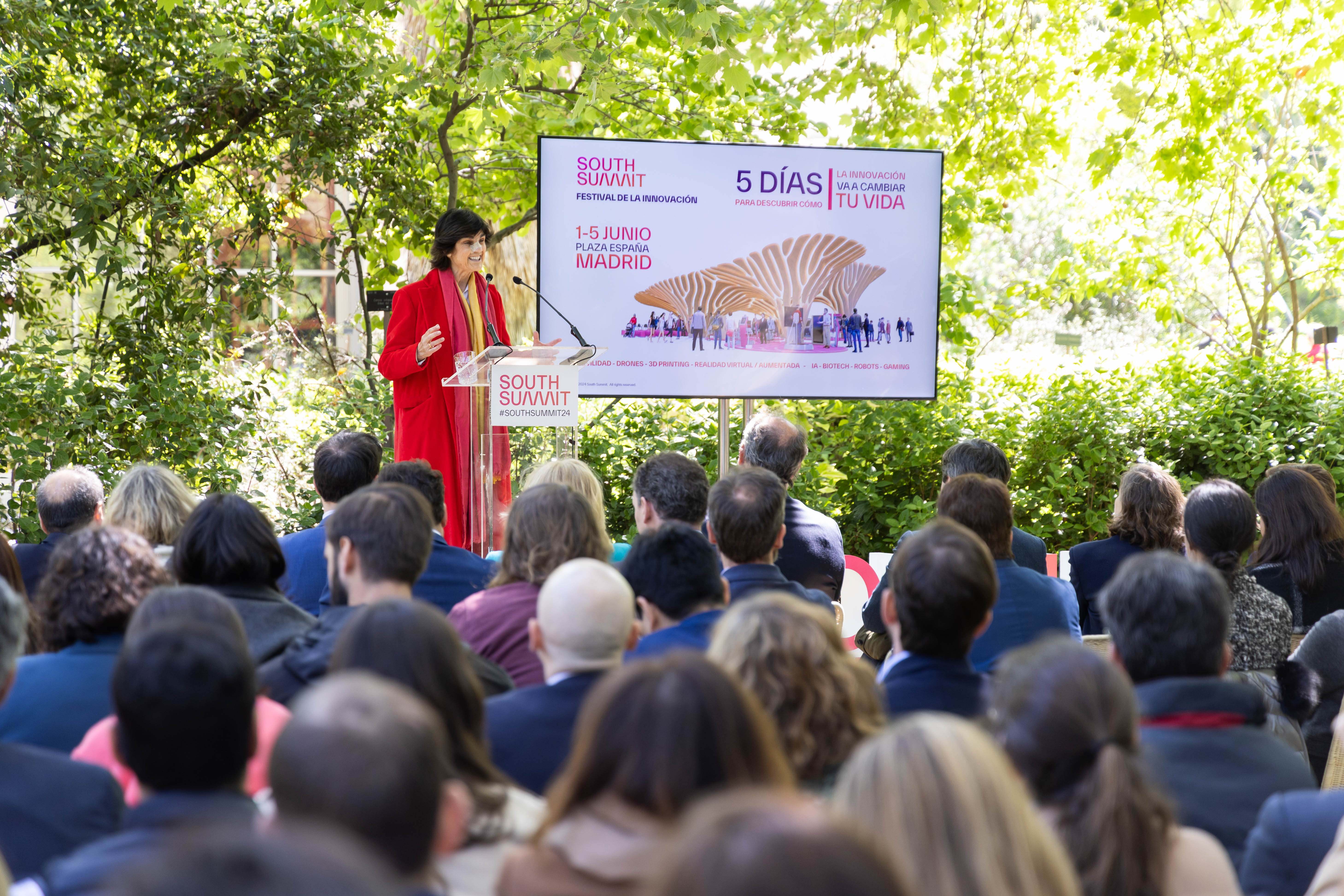 María Benjumea, presidenta del South Summit, en la presentación de la próxima edición del South Summit Madrid 2024. SS