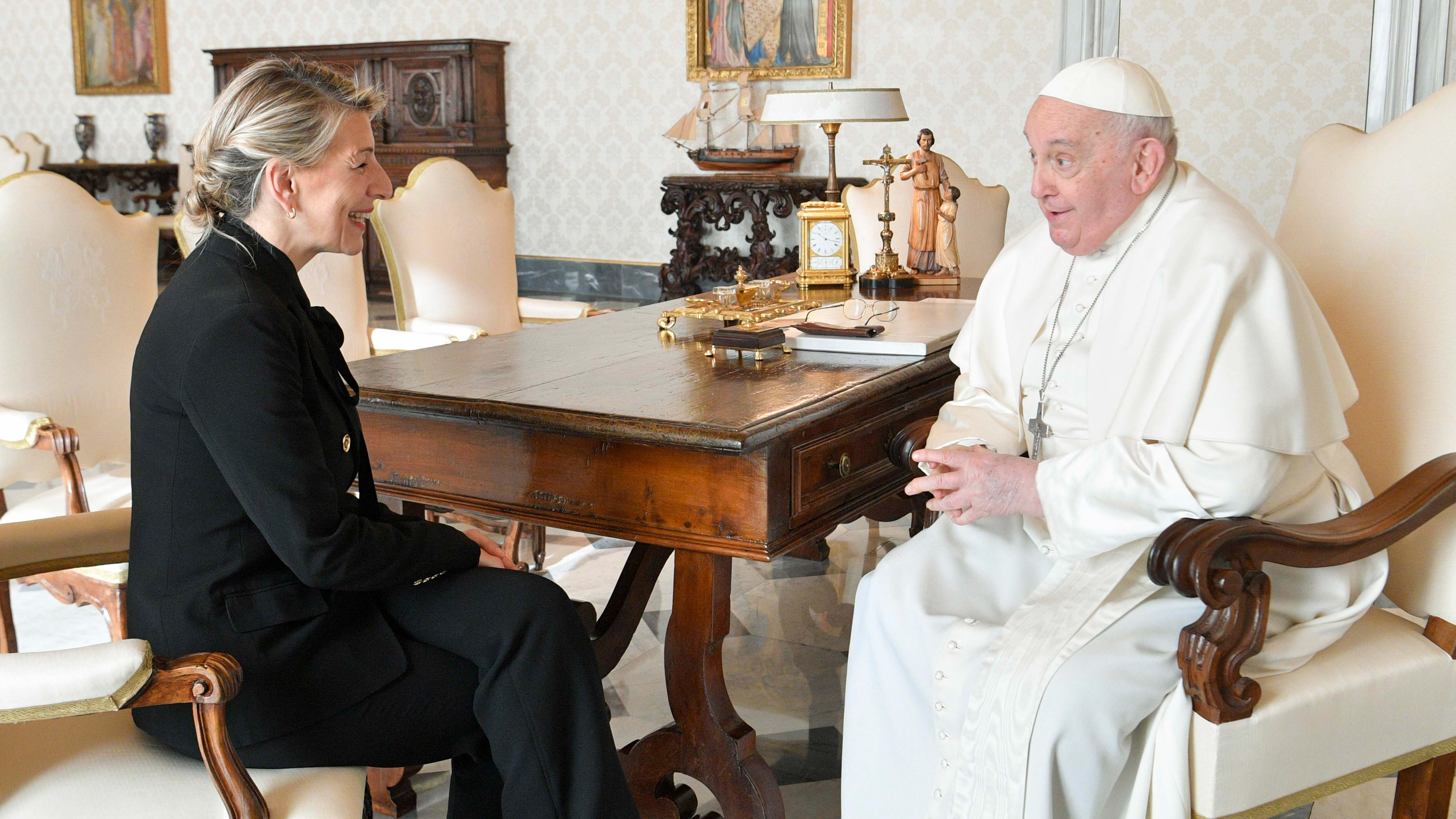 Yolanda Díaz y el Papa
