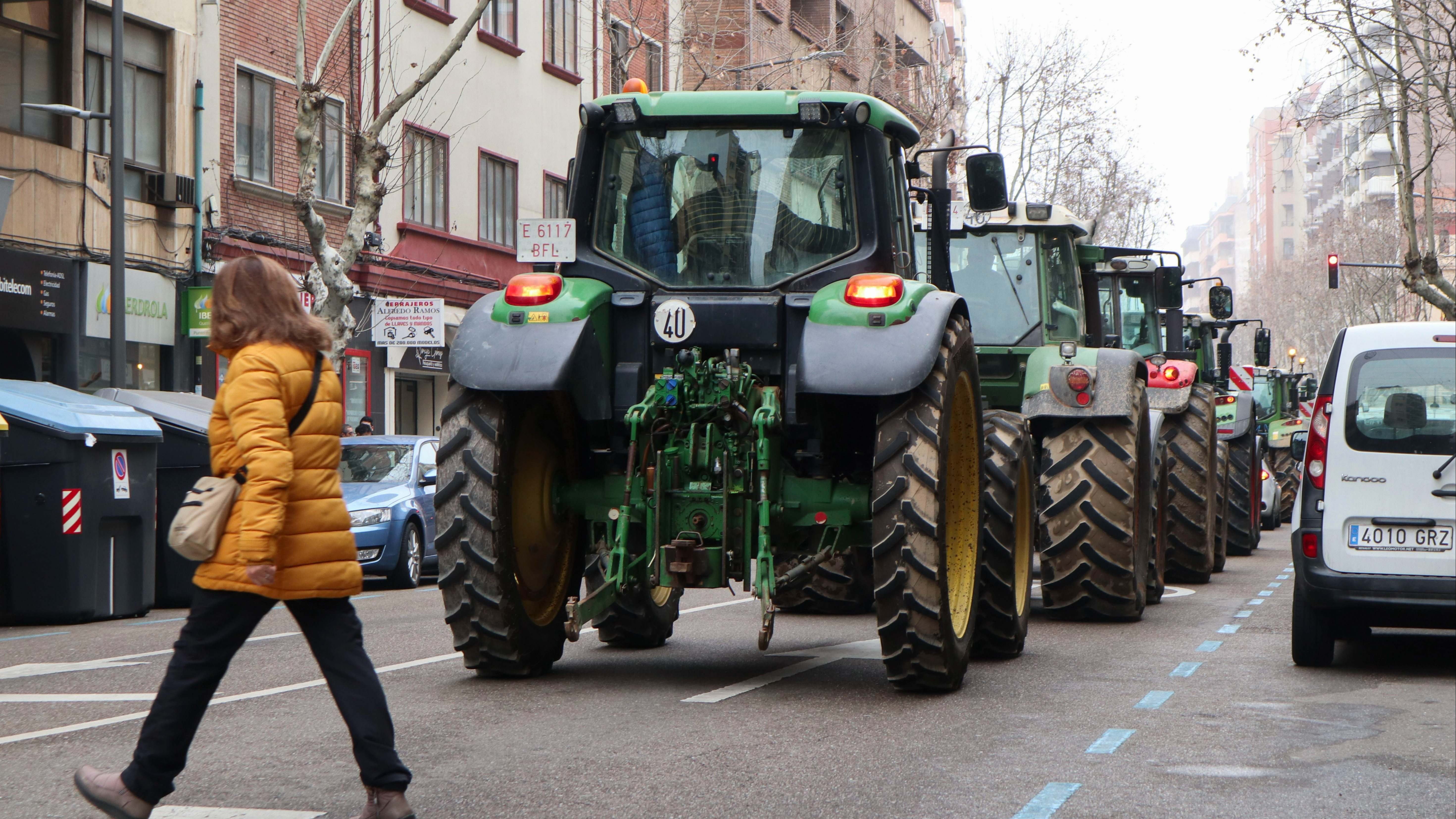 Agricultores protestando en Zamora en una foto de archivo