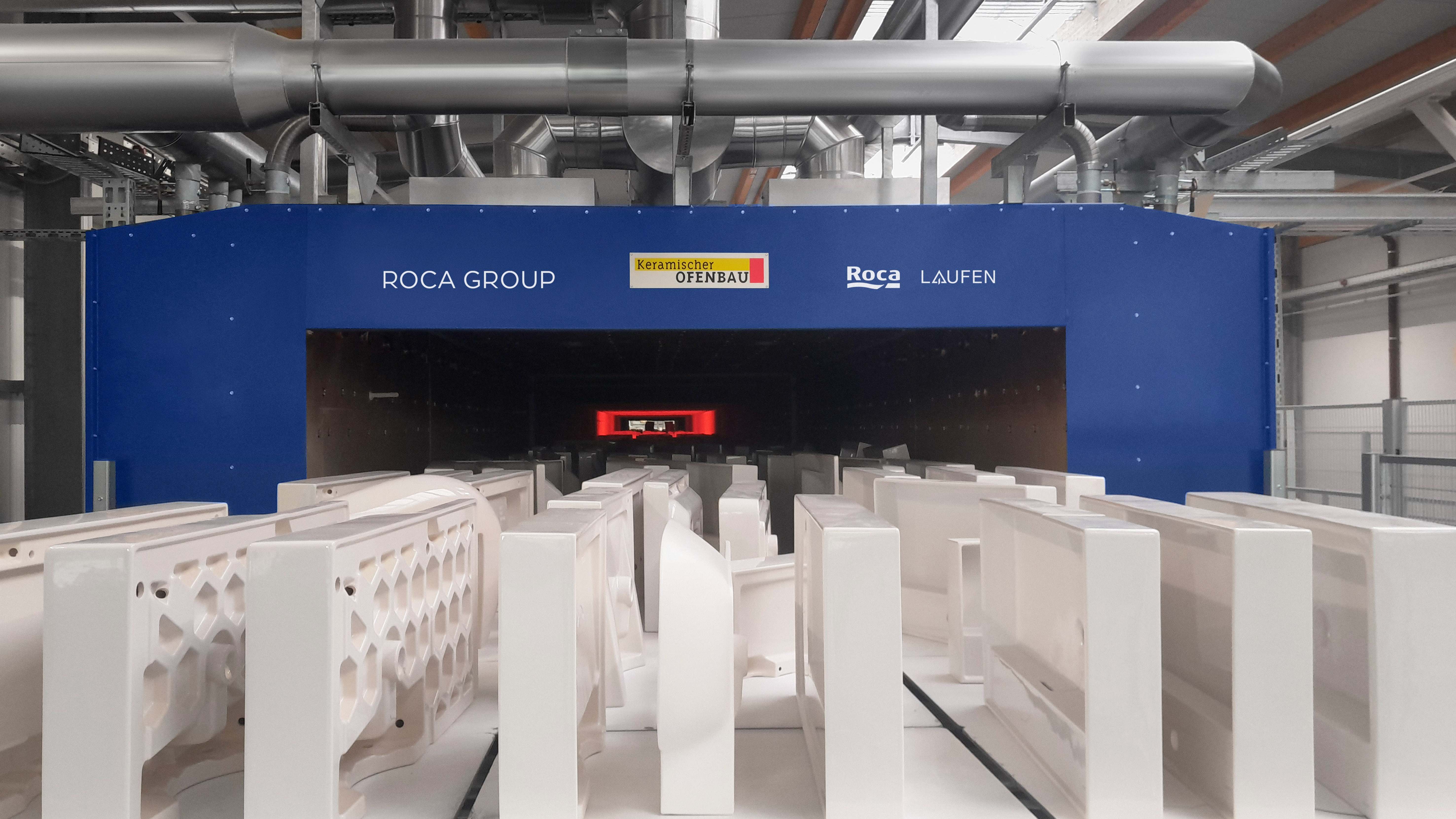 Horno eléctrico en una fábrica de Roca Group en Austria.