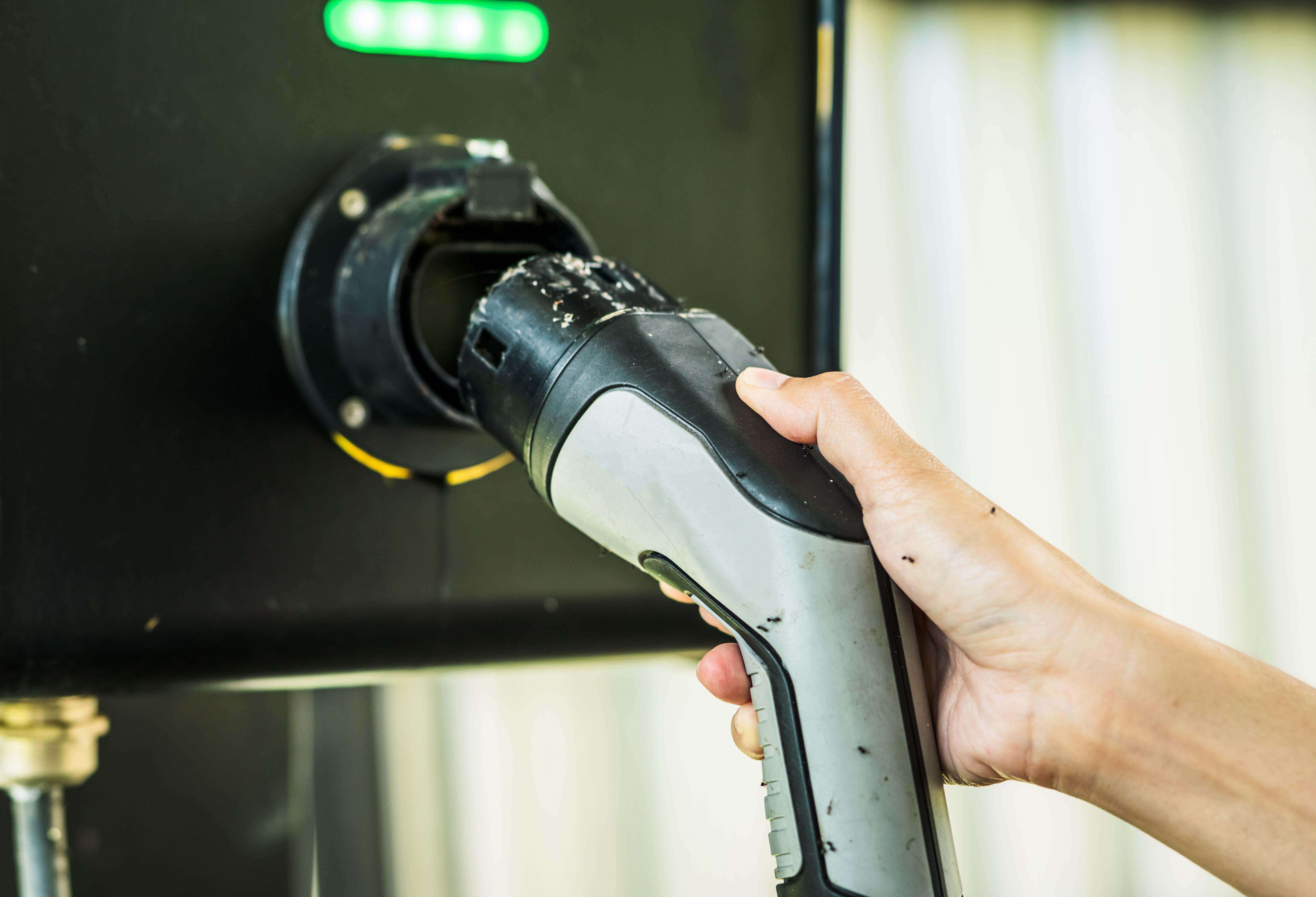 Imagen de un punto de caga de vehículo eléctrico