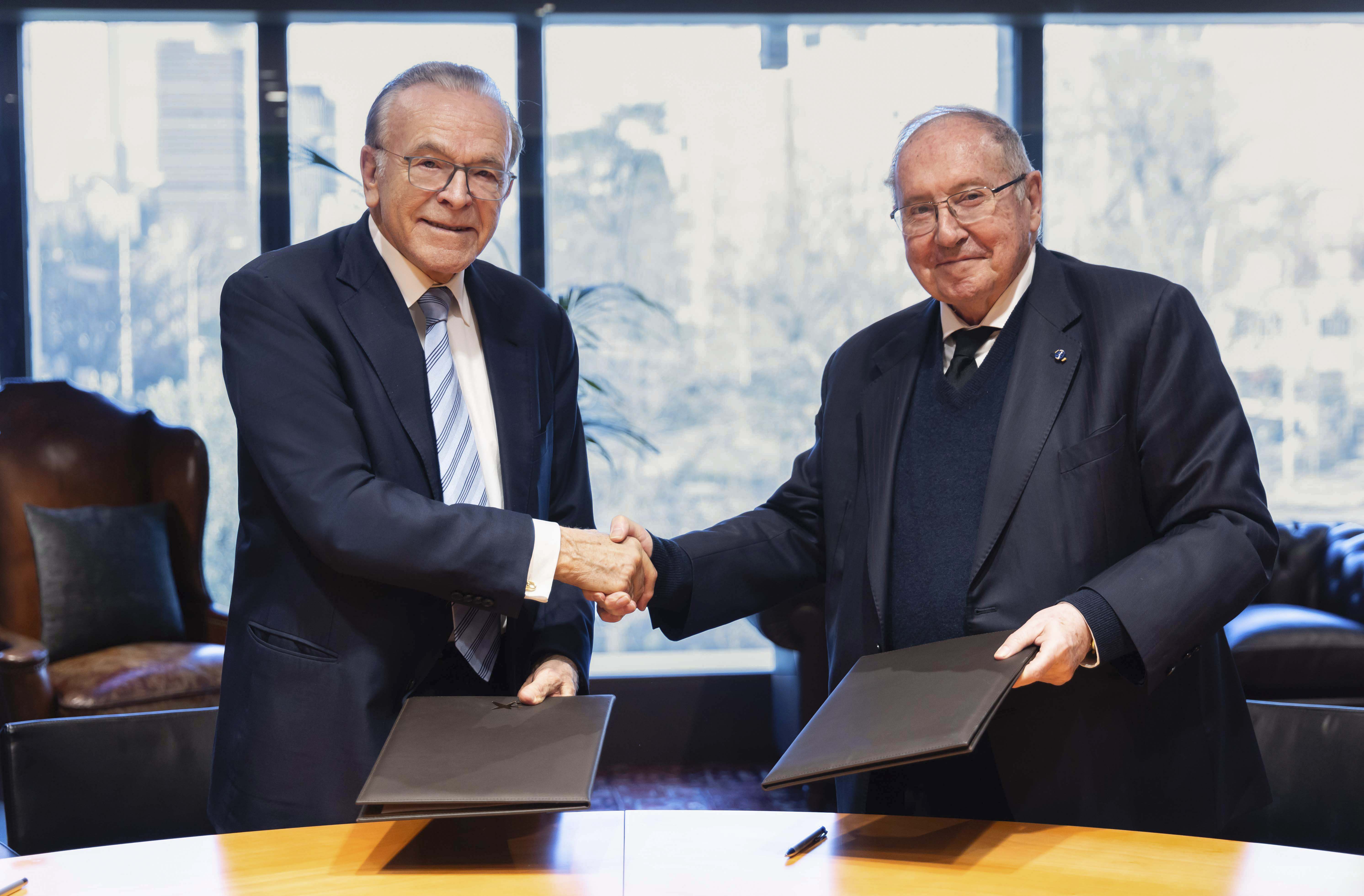 Isidre Fainé, presidente de Criteria, y José Luis Bonet, presidente de la Cámara. EE