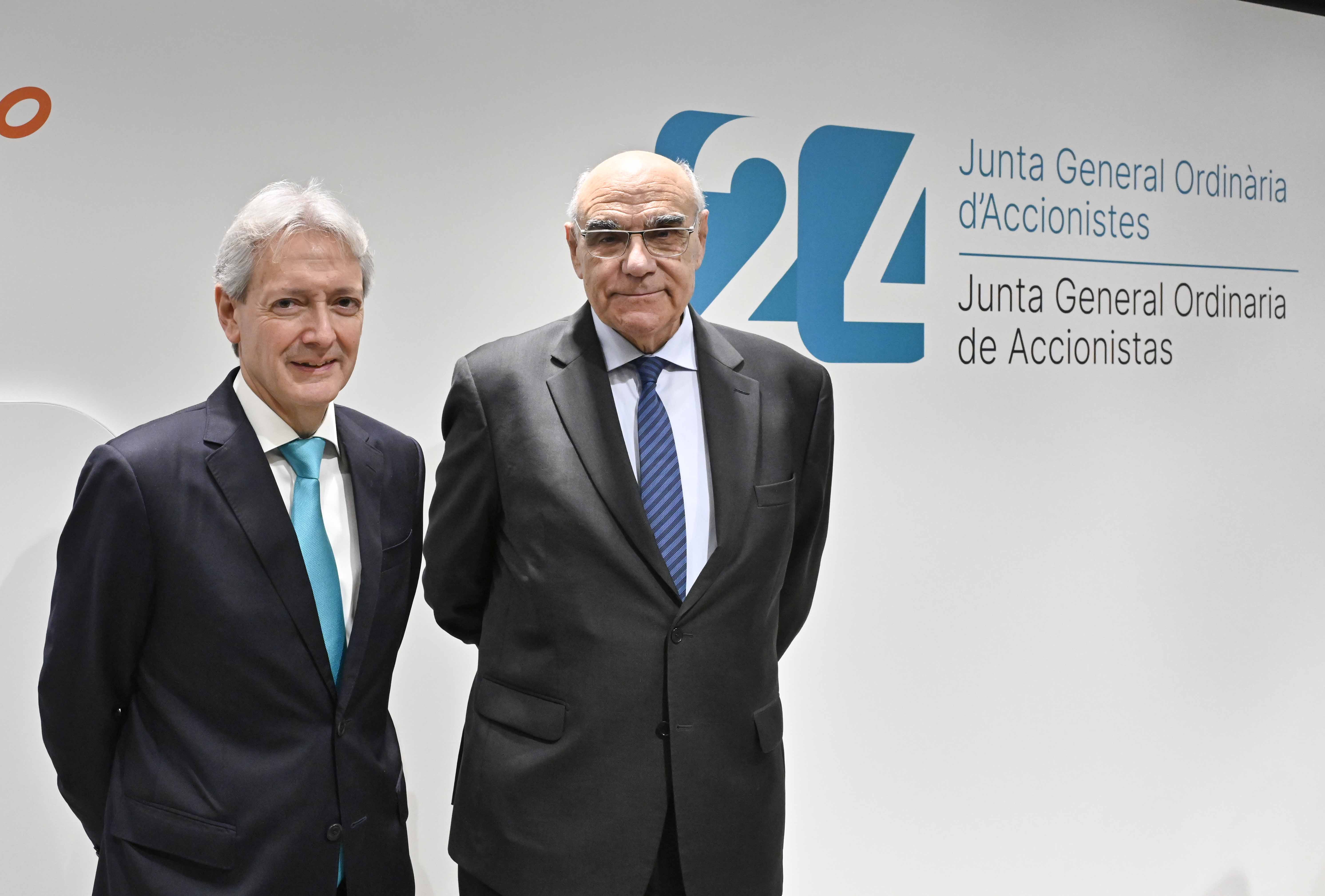 Josep Martínez Vila, consejero delegado de Saba, y Salvador Alemany, su presidente. EE