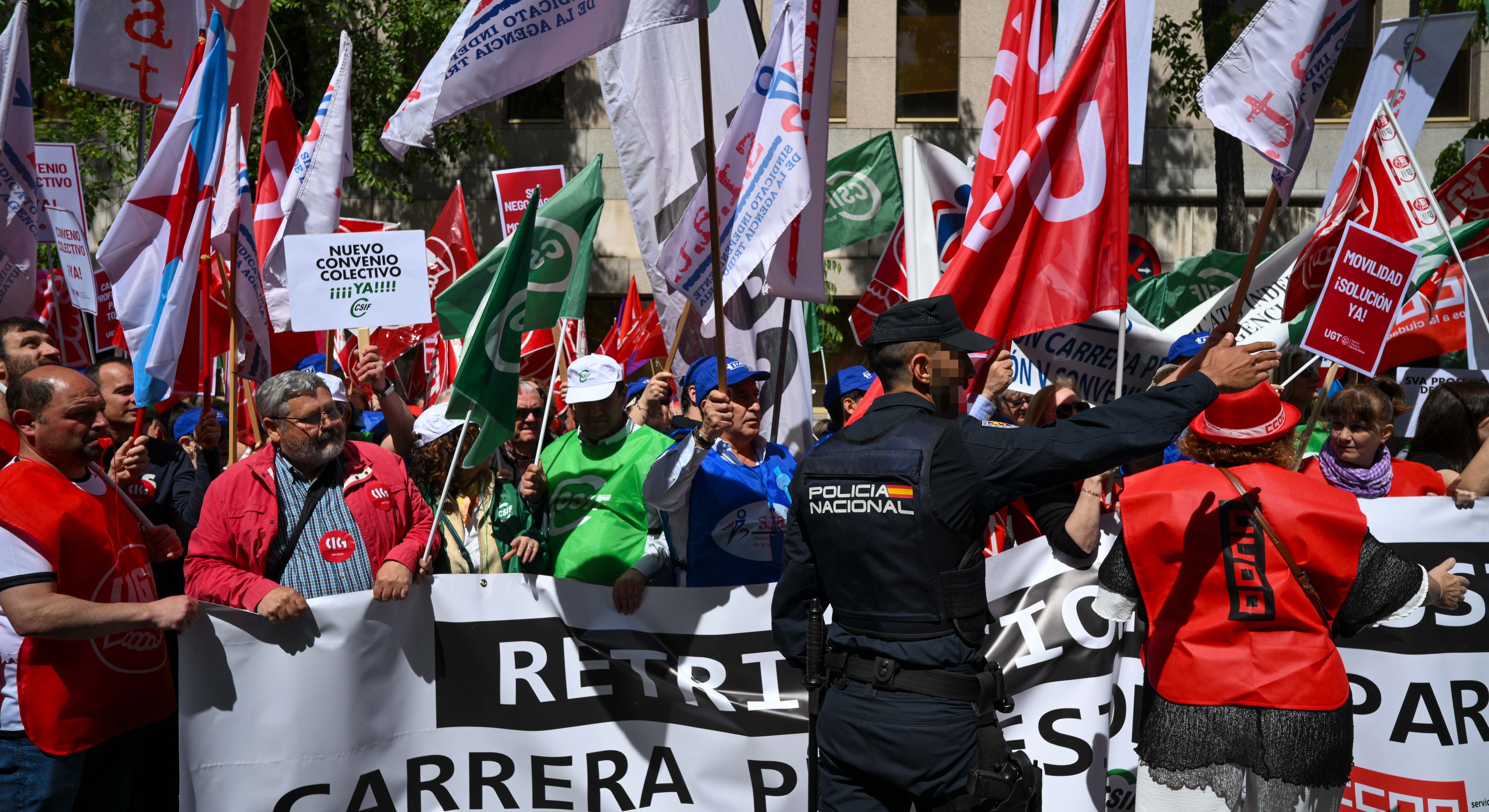 Protesta de los trabajadores de la Agencia Tributaria