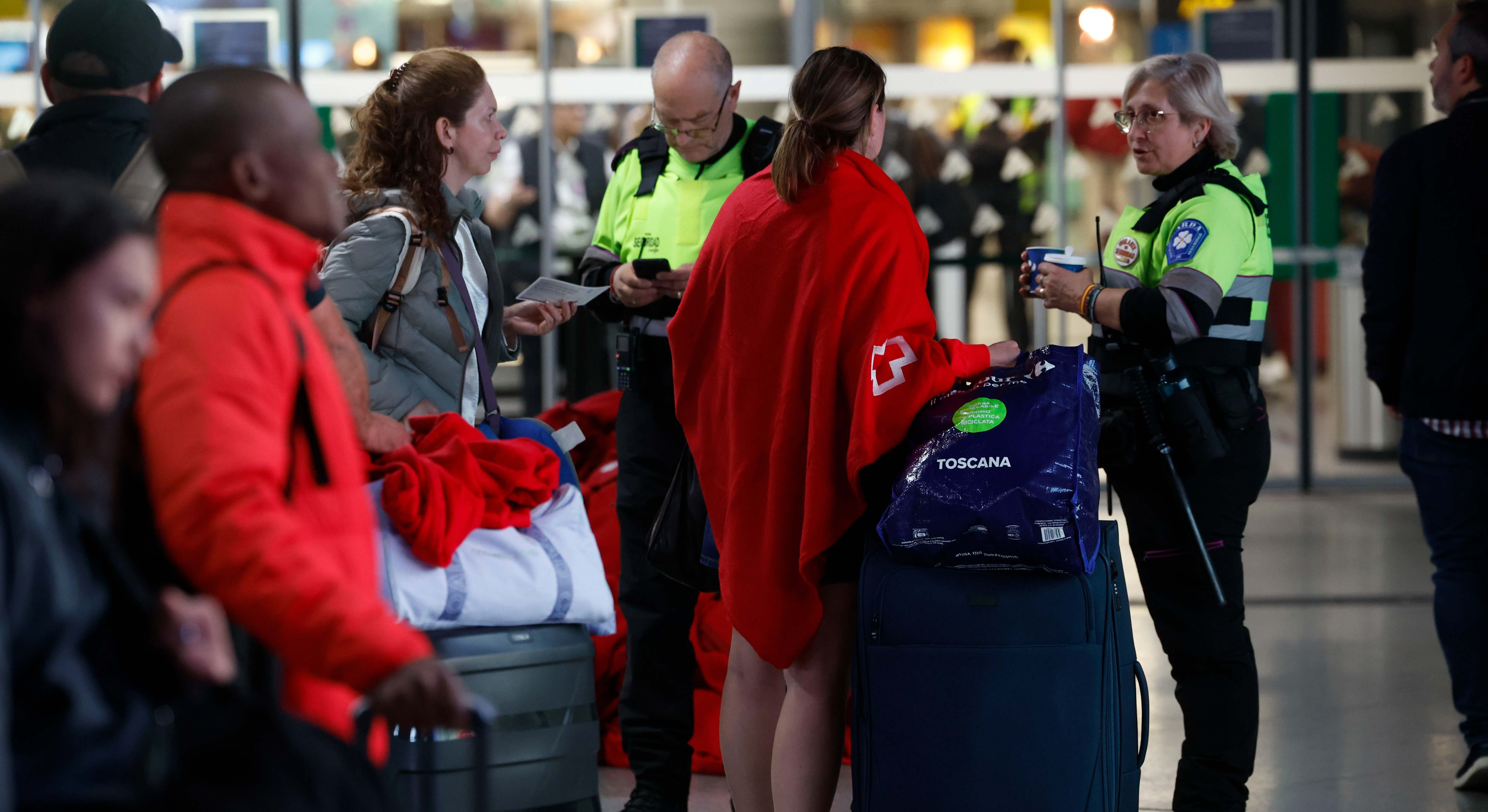 Varios viajeros en Madrid afectados por el apagón