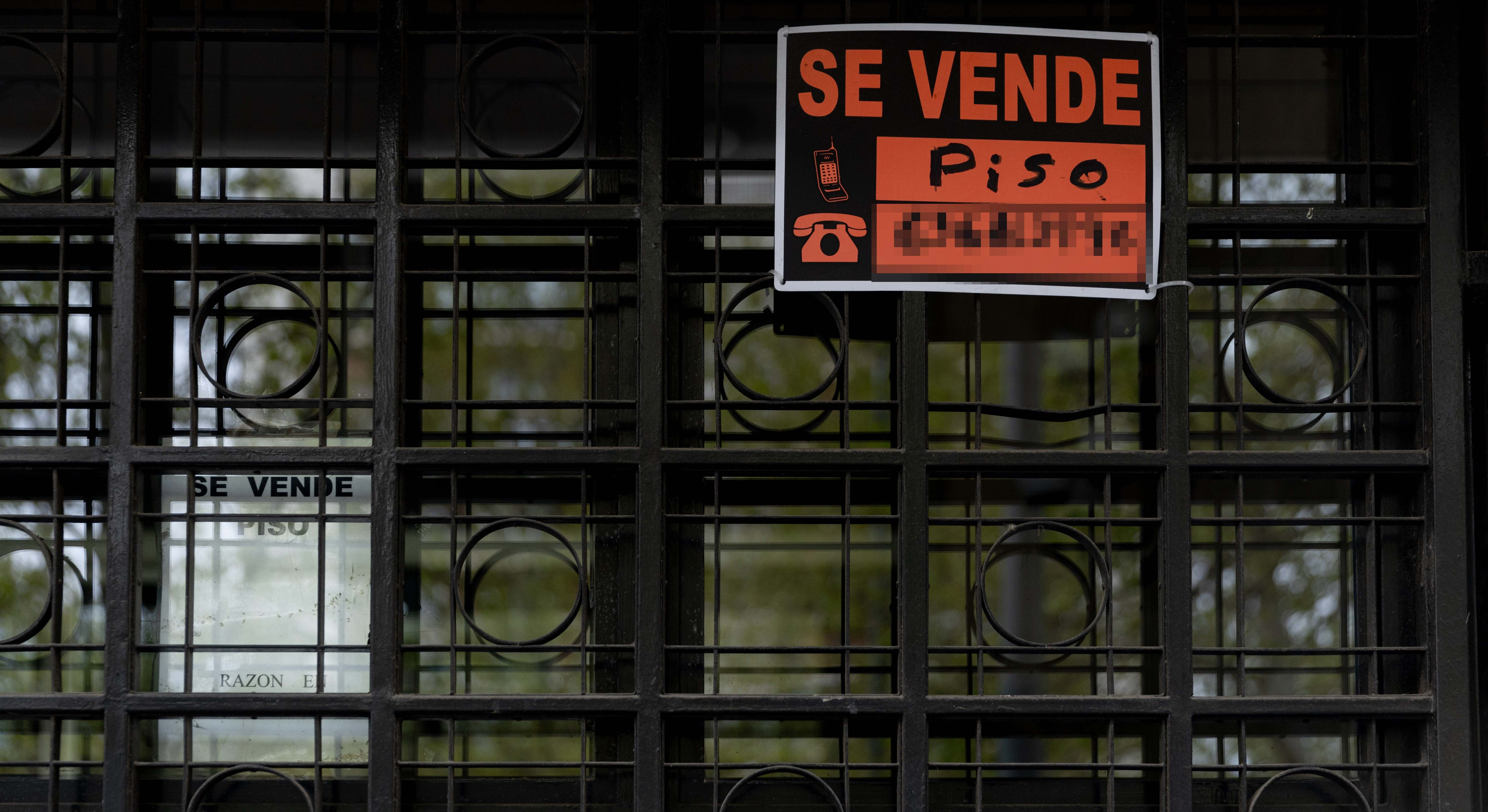 Cartel de piso en venta. Foto: Europa Press