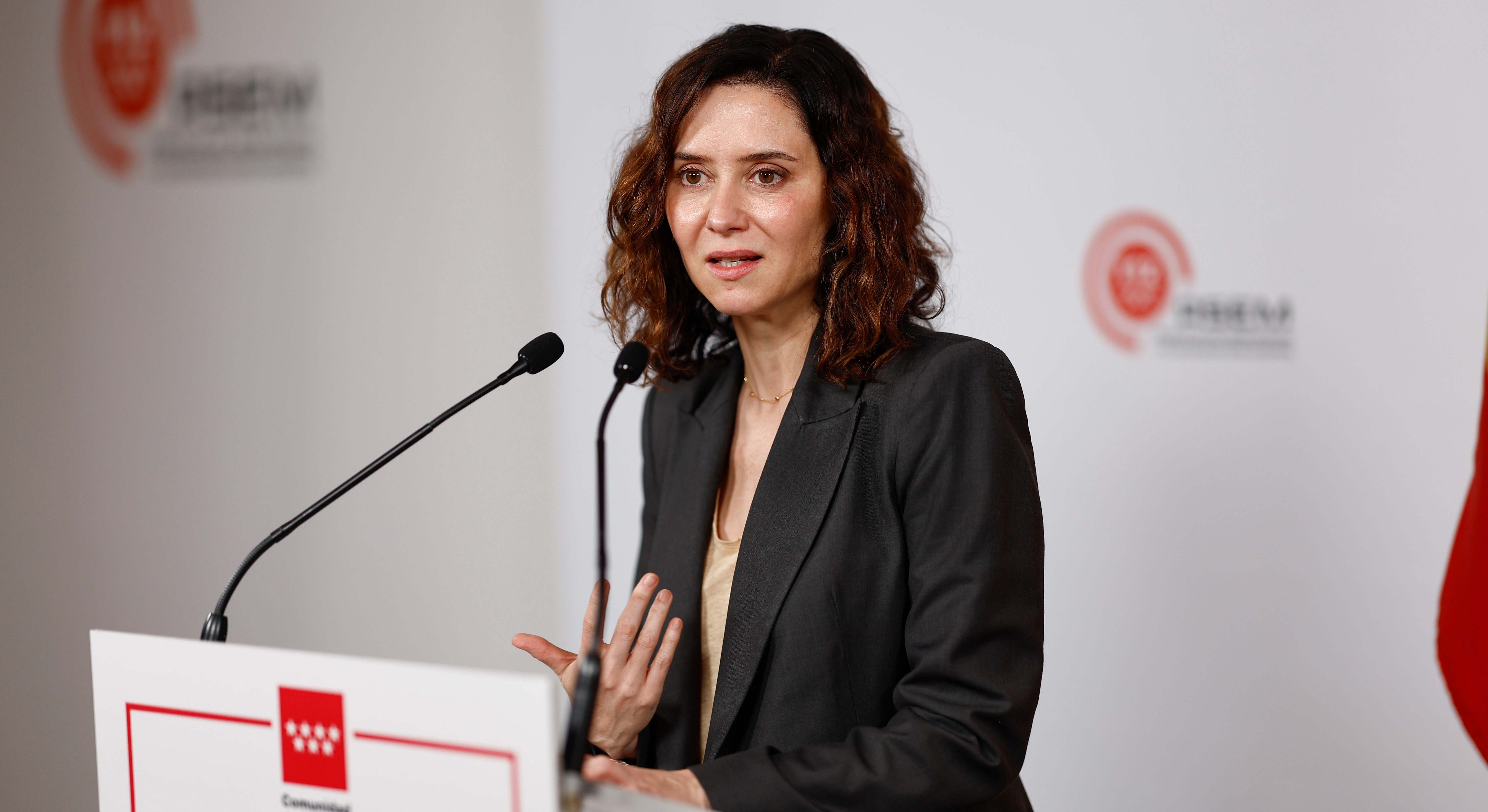 Díaz Ayuso en rueda de prensa desde la Agencia de Seguridad y Emergencias de la Comunidad de Madrid (ASEM112)