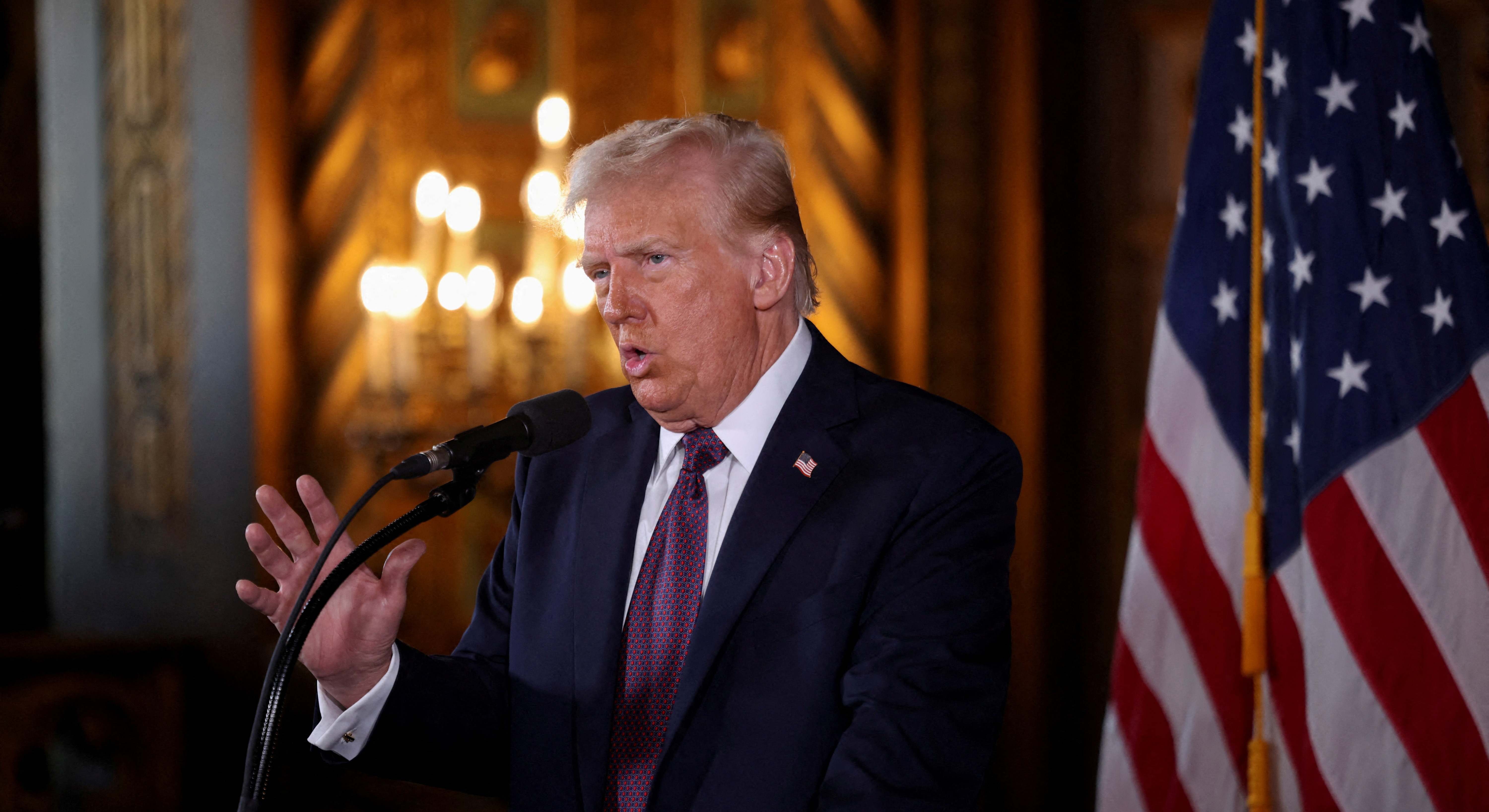 Donald Trump en su complejo de Mar-a-Lago el pasado 7 de enero. / Carlos Barria (Reuters)