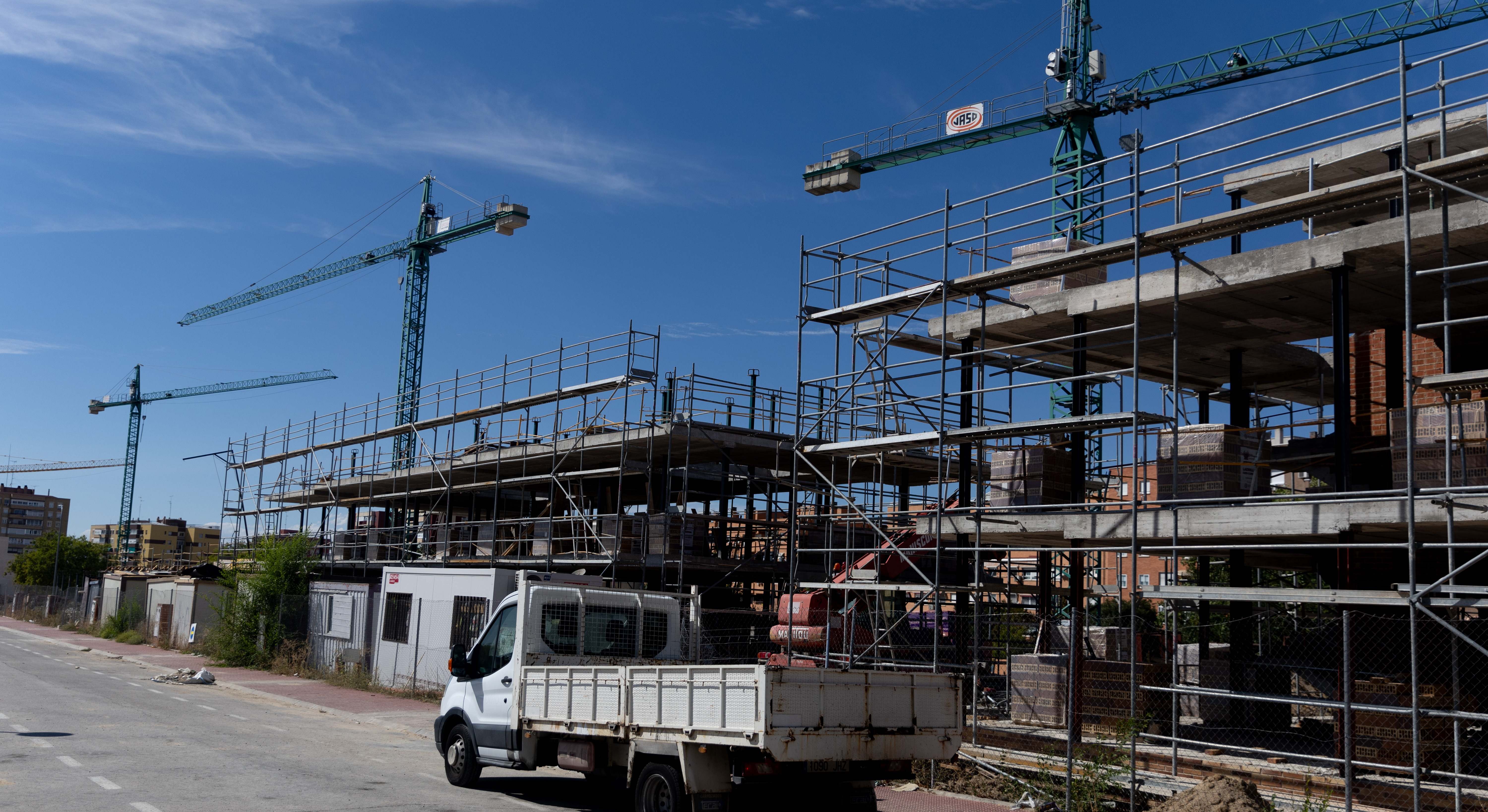 Imagen de archivo de la construcción de un bloque de viviendas.