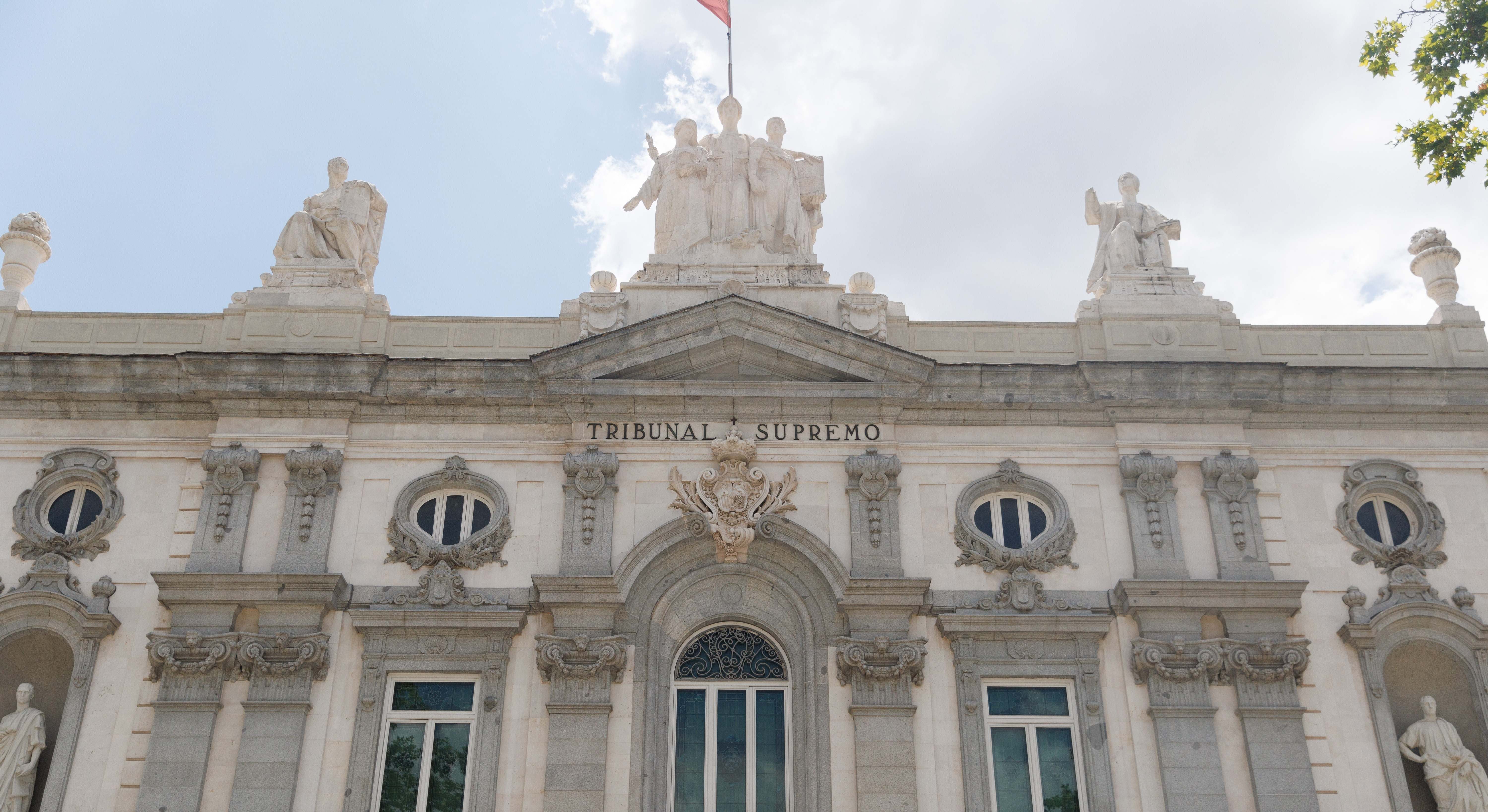 Imagen de recurso de la fachada del Tribunal Supremo. Foto: EP.