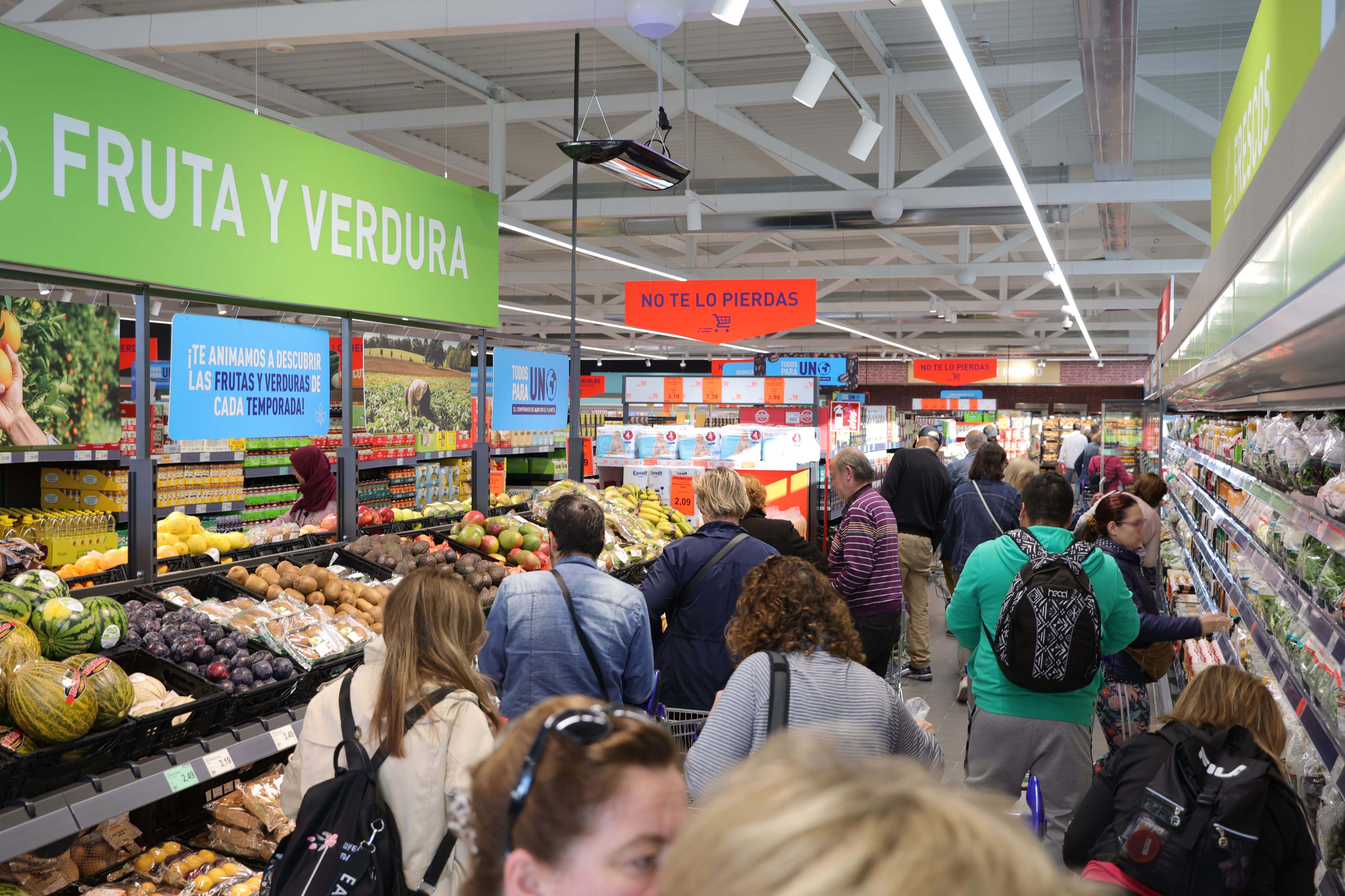 Interior de una de las tiendas de Aldi.