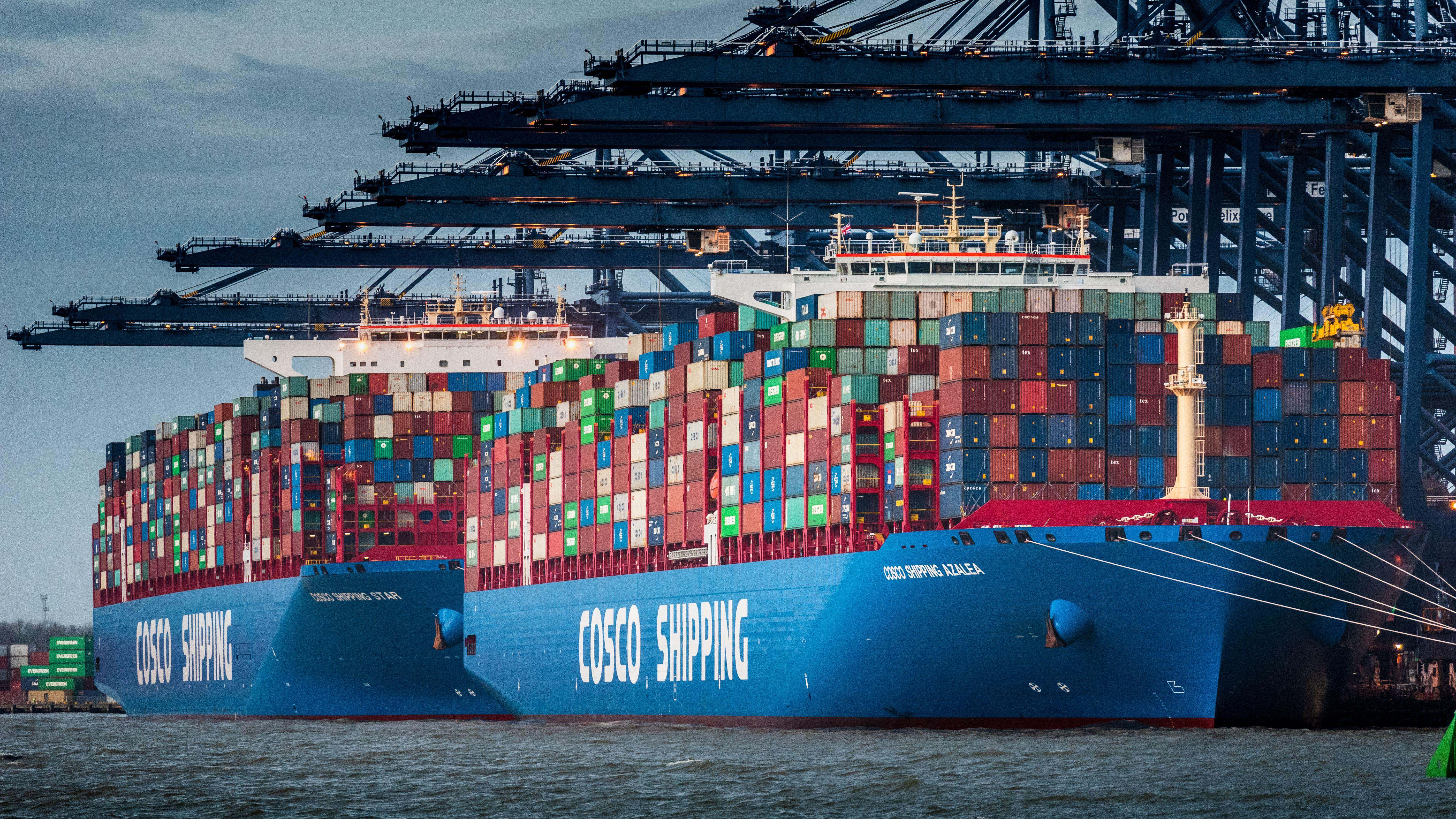Buques cargueros de la compañía china Cosco