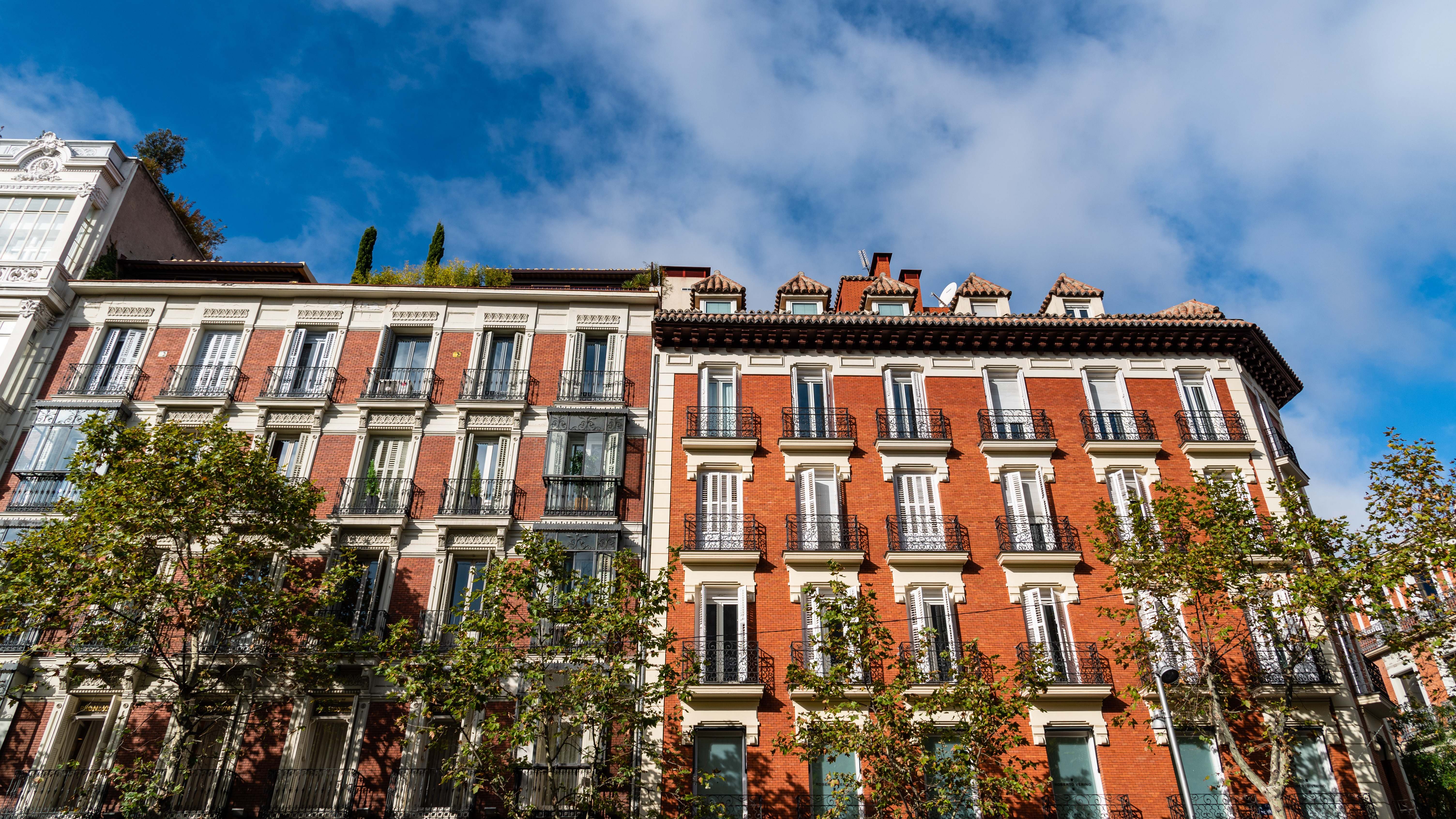 Edificios de viviendas en el barrio Salamanca de Madrid