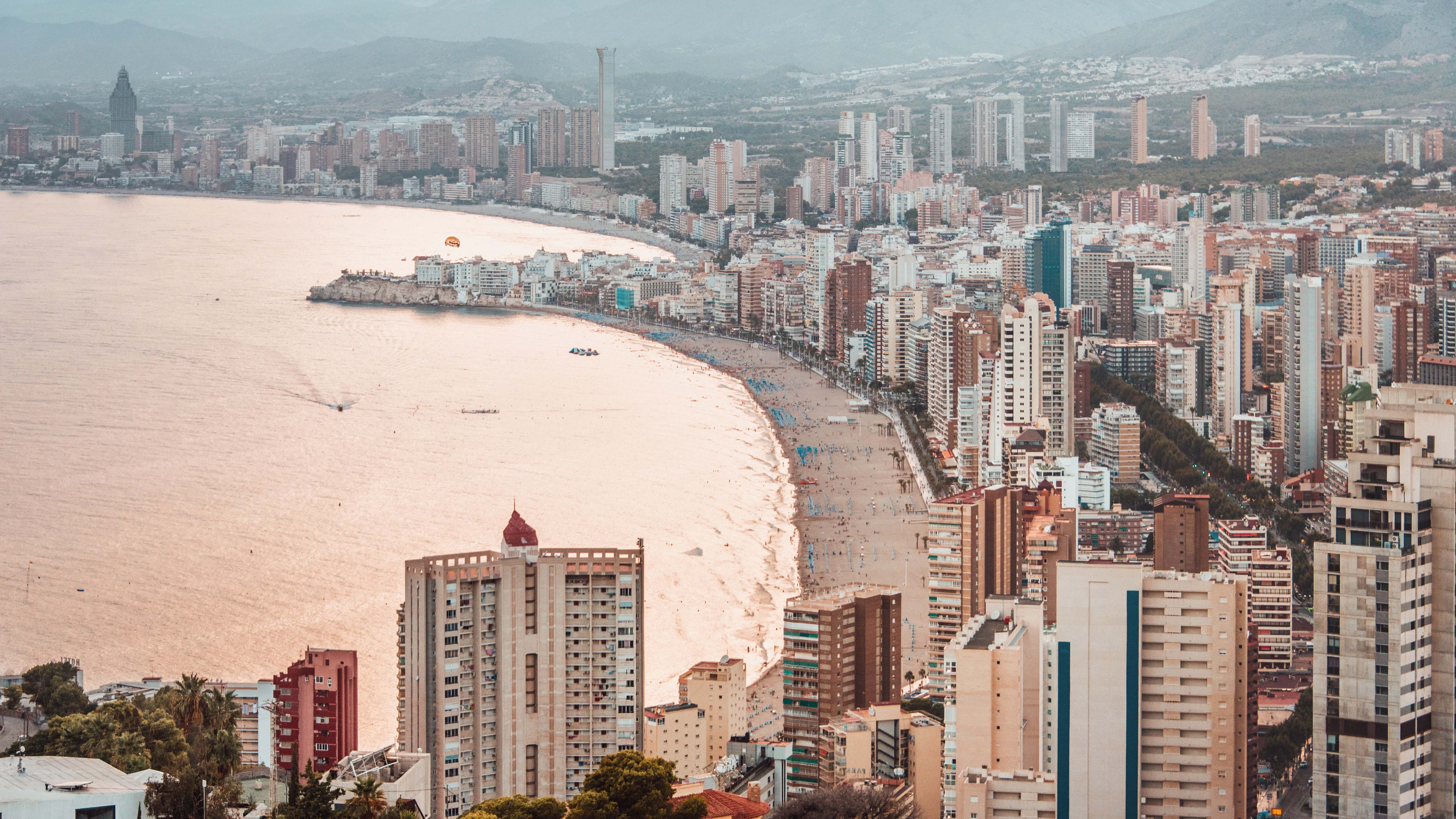 Vista aérea de Benidorm, Valencia.