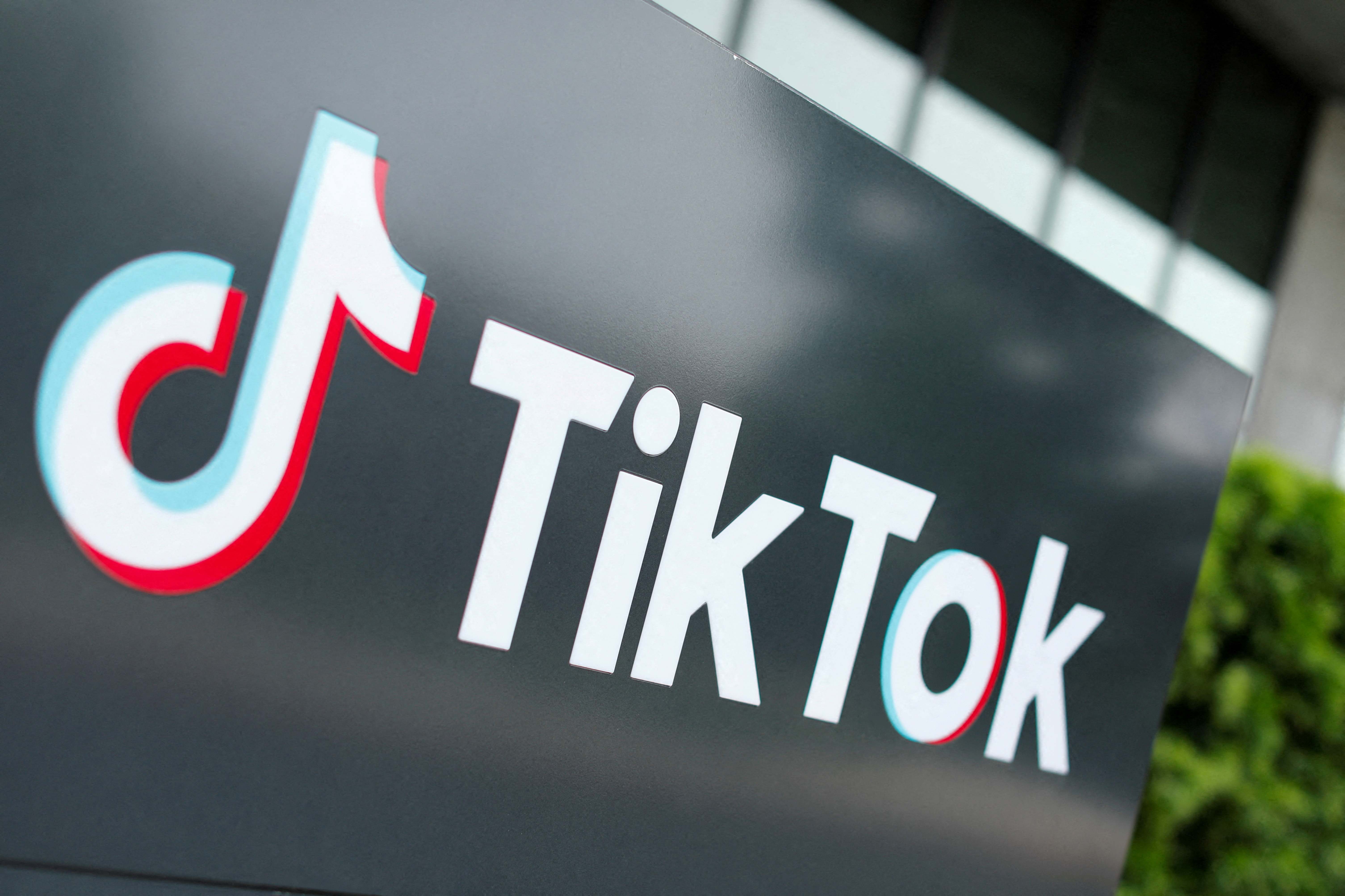 Vista del logotipo de la red social china, TikTok