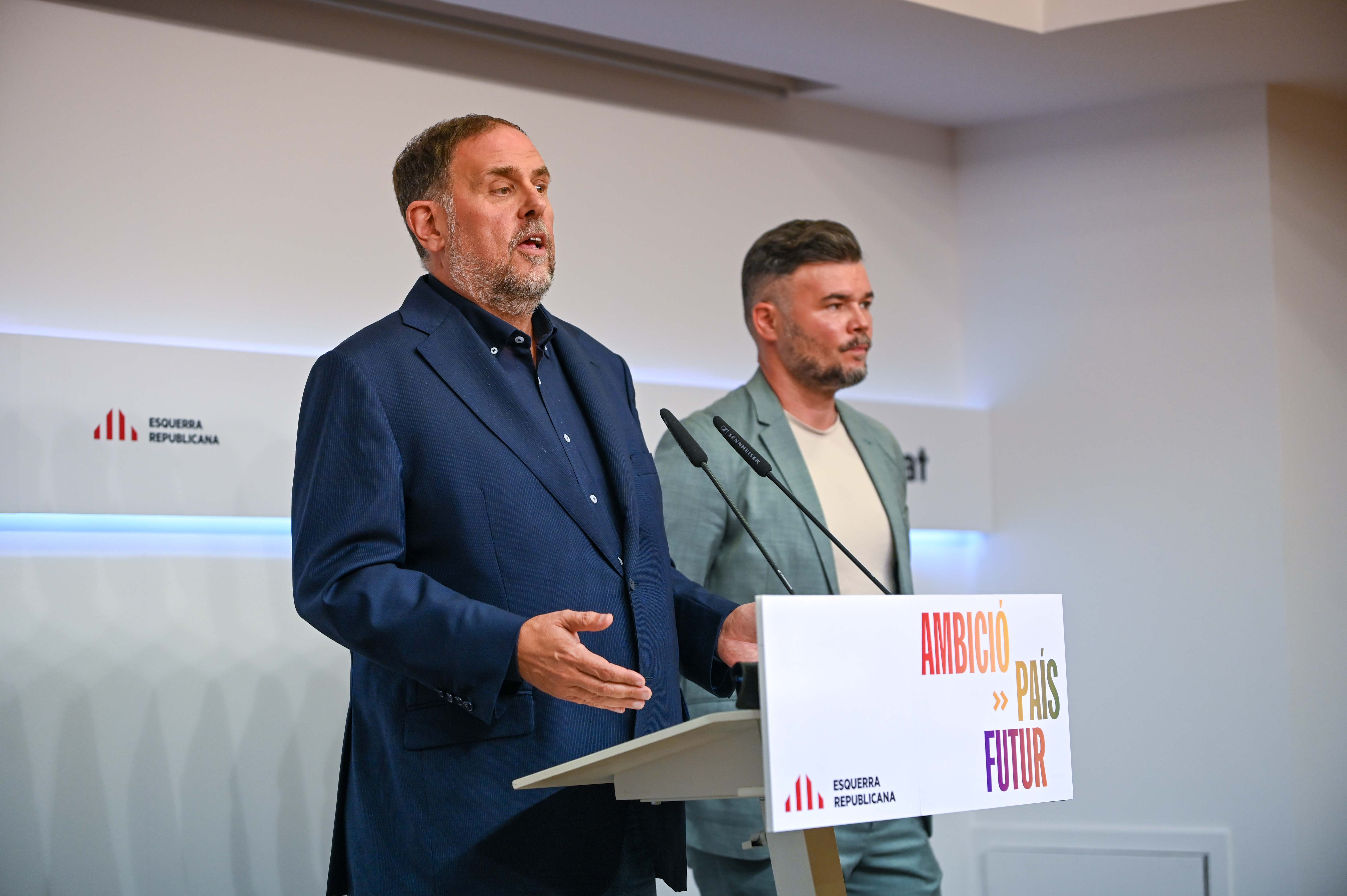 Oriol Junqueras y Gabriel Rufián. EE