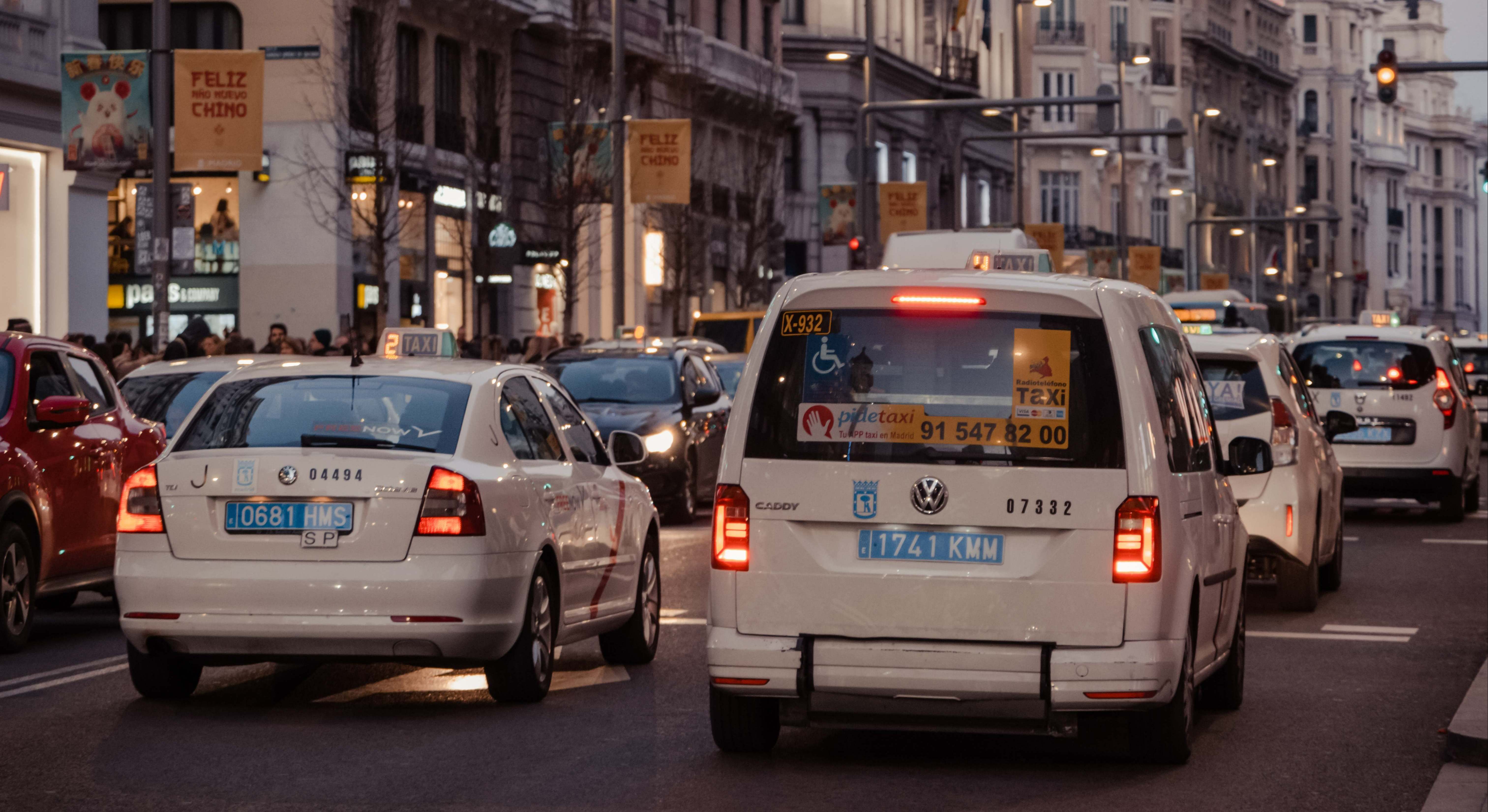 Taxis en Madrid.