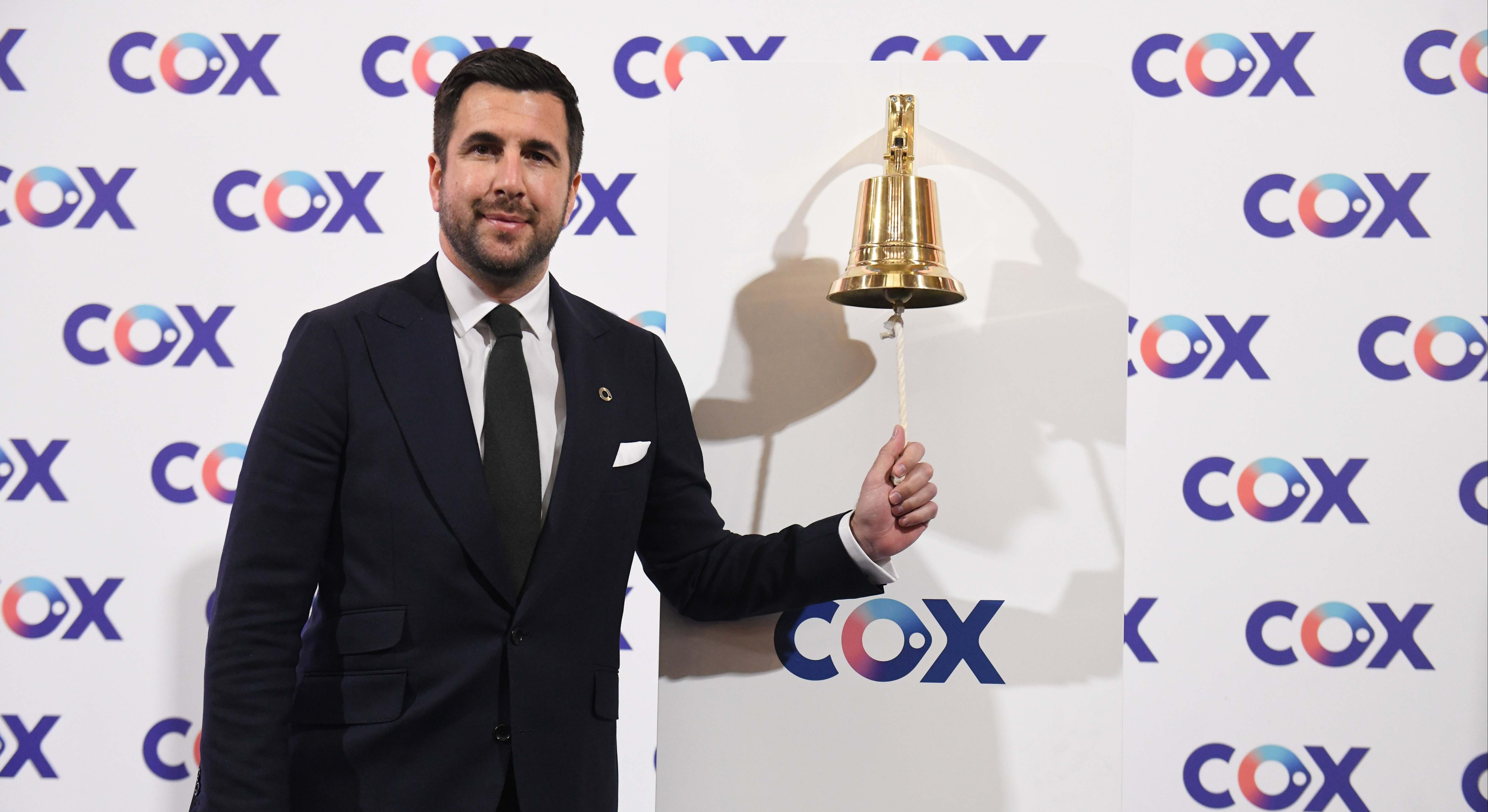Enrique Riquelme, CEO de Cox, durante la ceremonia de salida a Bolsa el pasado 15 de noviembre. / Fernando Sánchez (Europa Press)