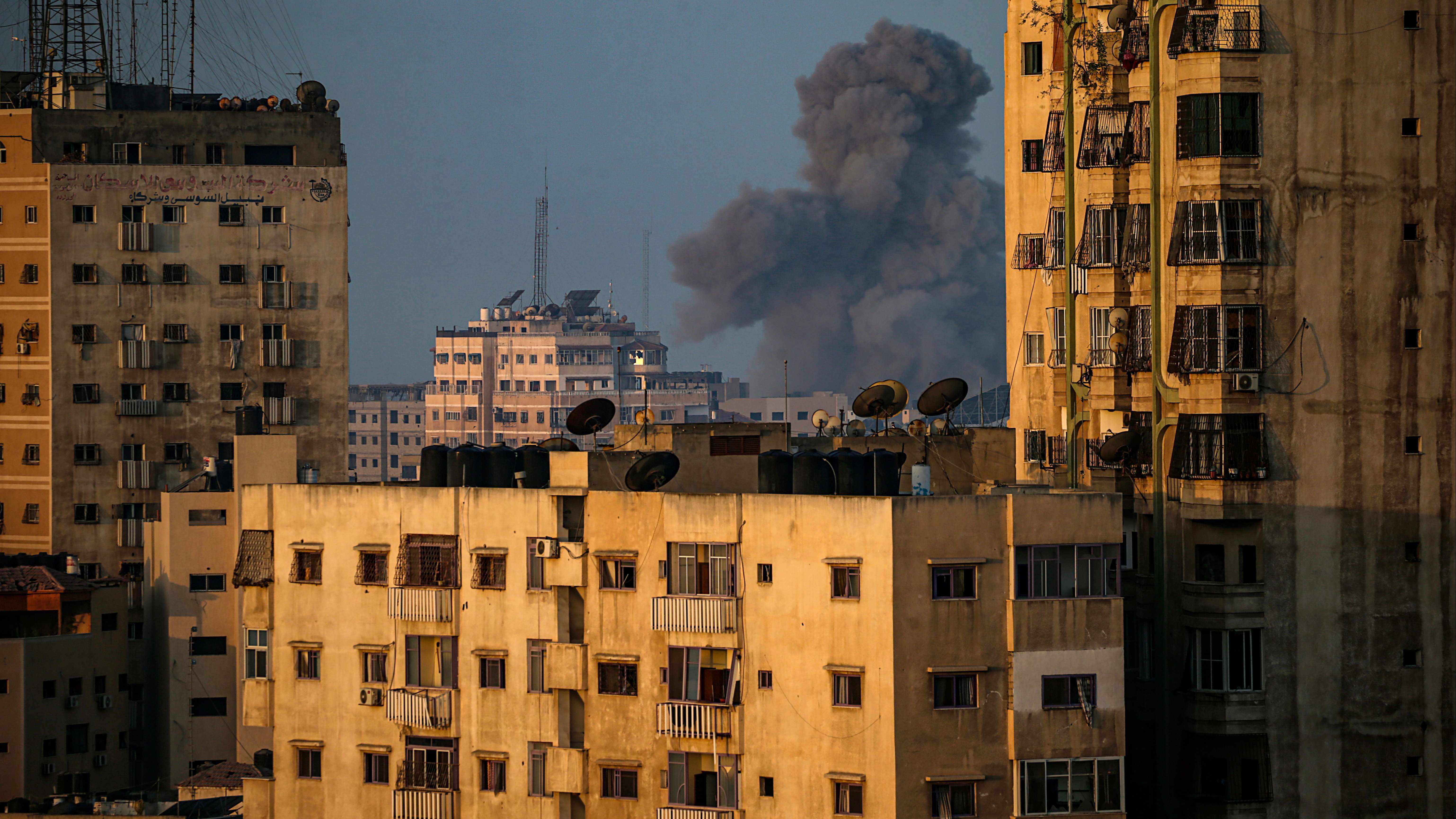 Bombardeos israelíes sobre la ciudad de Gaza
