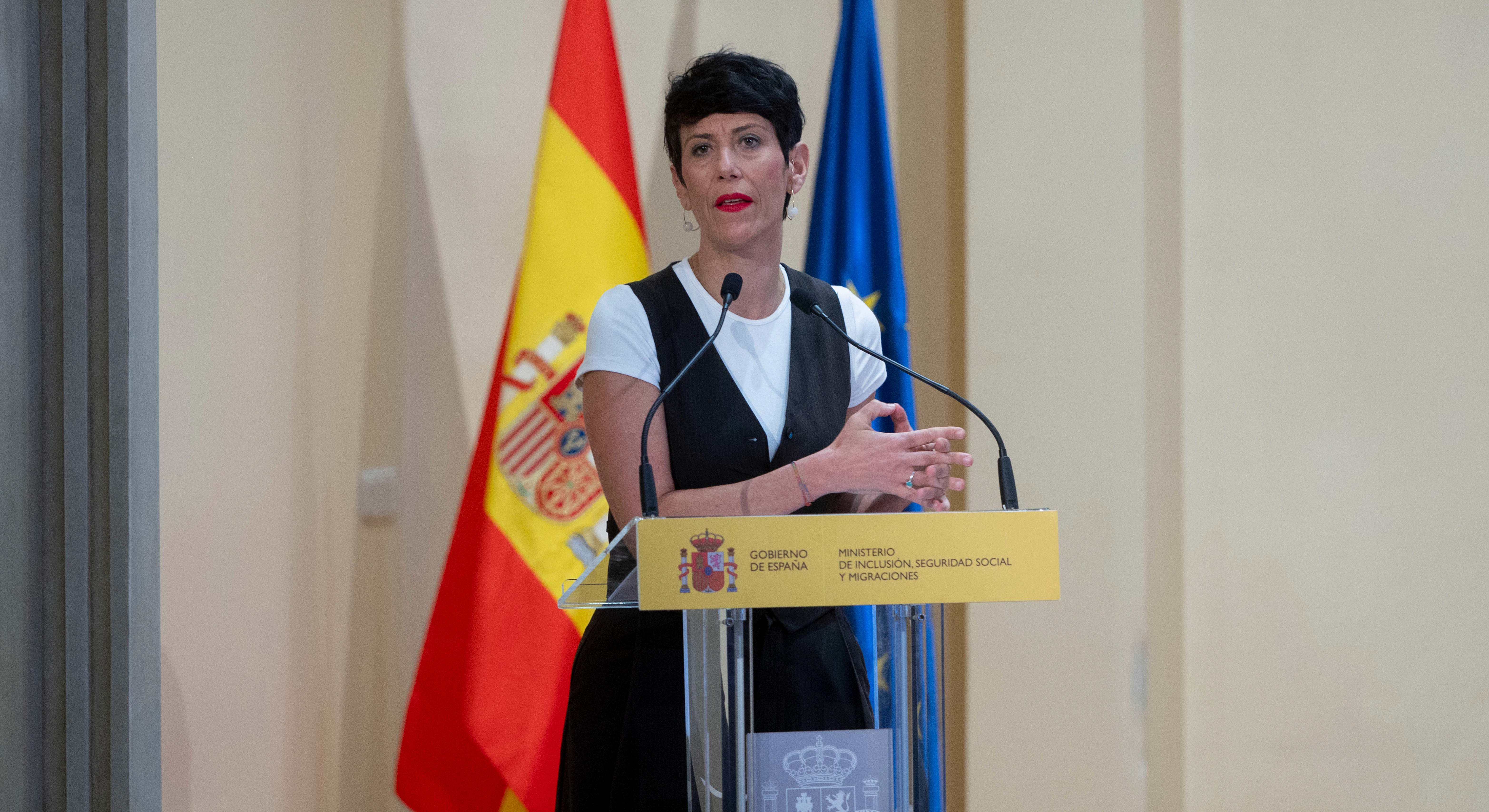 La ministra de Inclusión, Seguridad Social y Migraciones, Elma Saiz. Europa Press