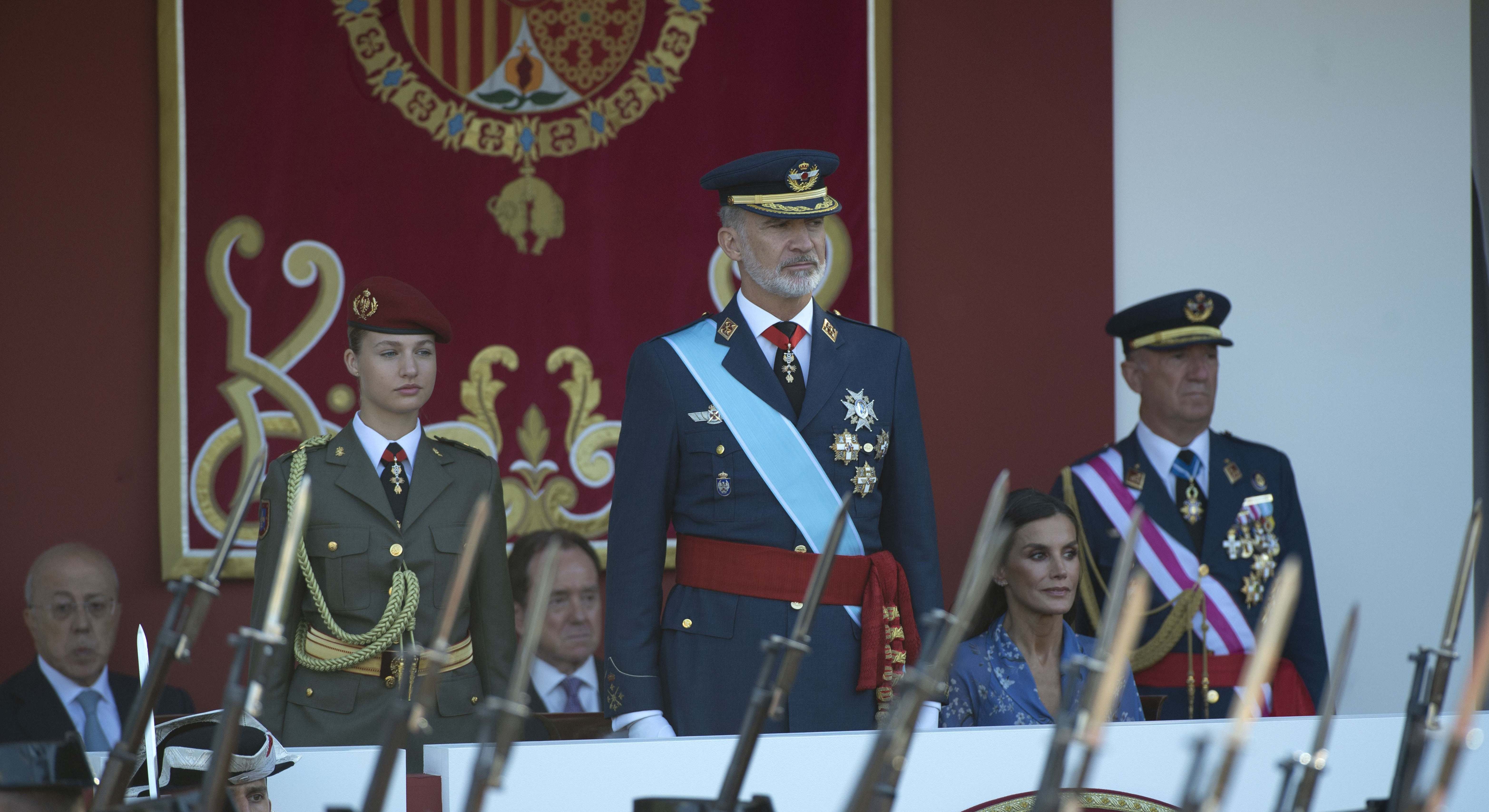 Los Reyes y la Princesa de Asturias presiden el acto central del 12 de octubre. / Foto: EP