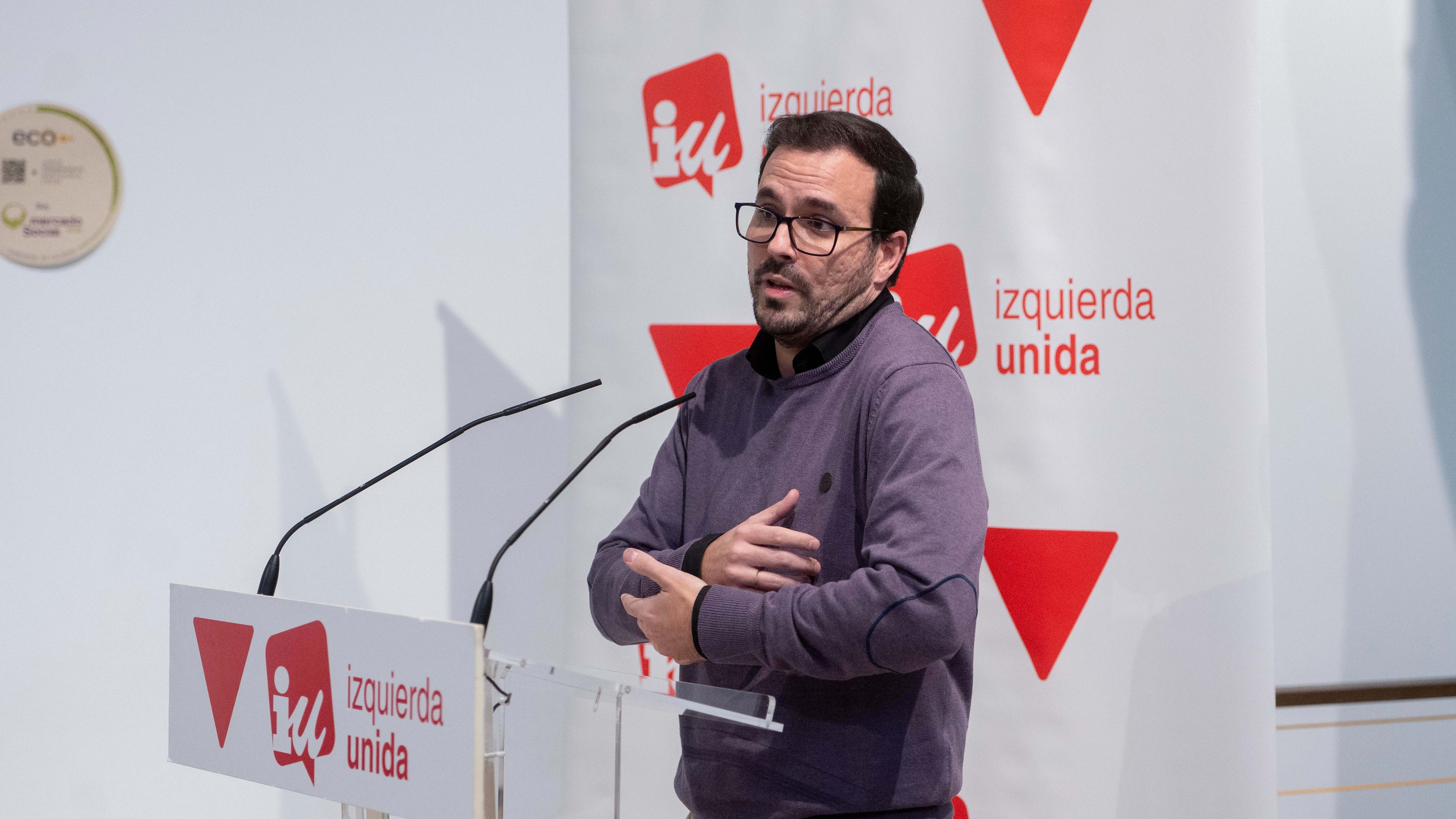 Alberto Garzón, en su despedida al frente de IU. Foto: Europa Press
