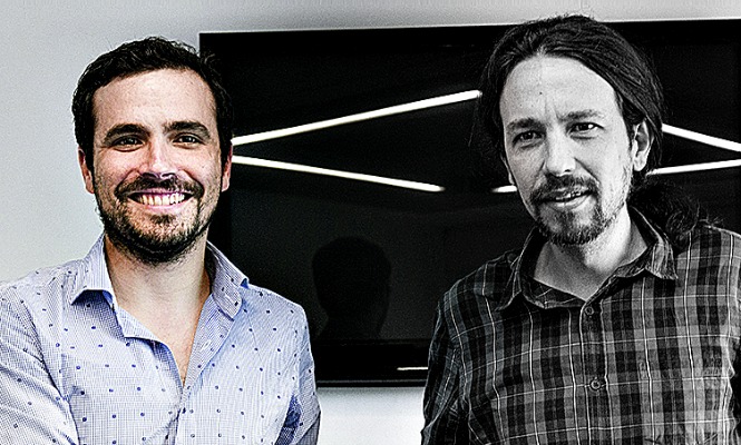 Alberto Garzón y Pablo Iglesias, el pasado junio..jpg