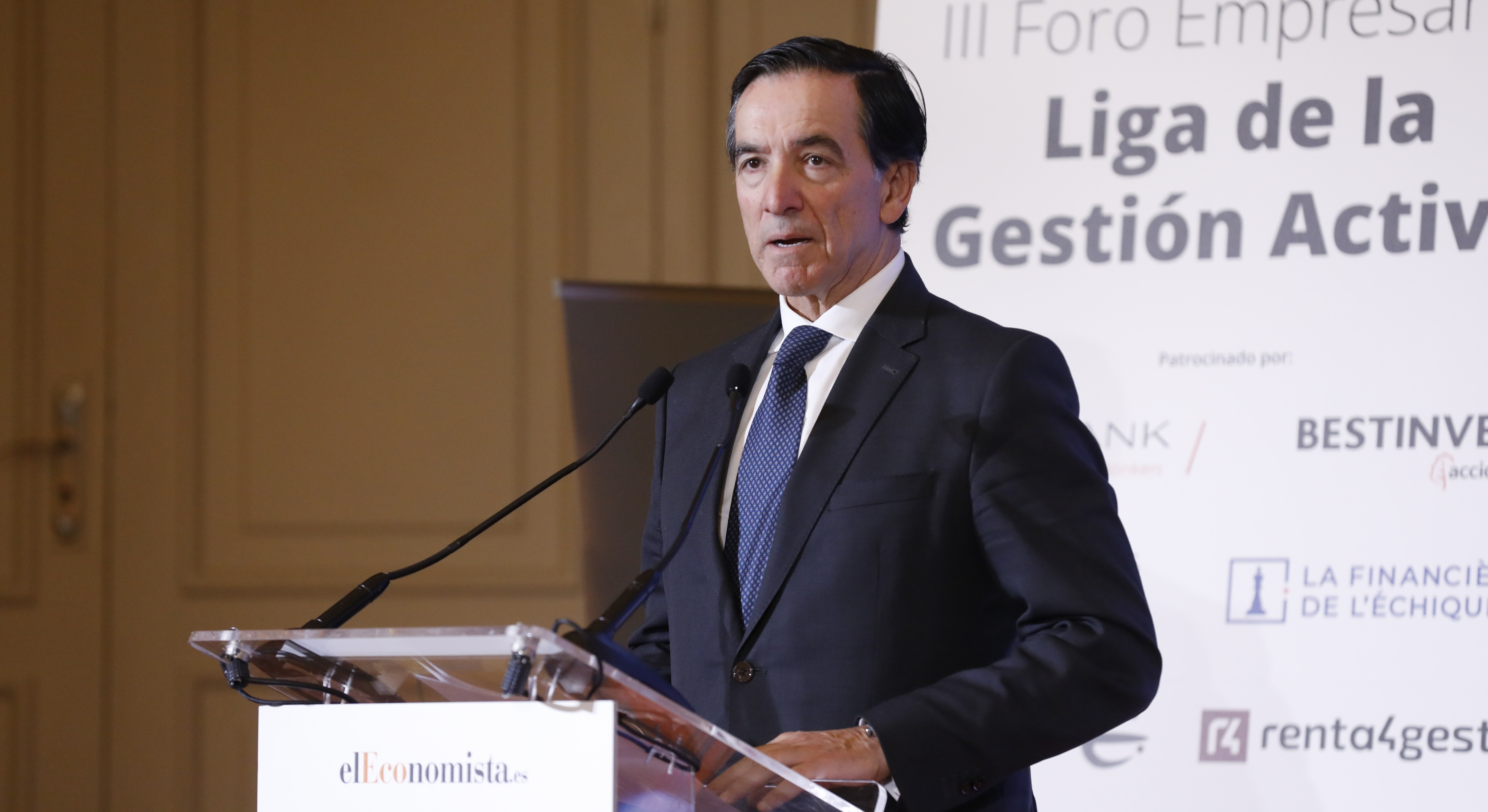Ángel Martínez-Aldama, presidente de Inverco, durante su intervención en el III Foro de la Gestión Activa. Foto: David García