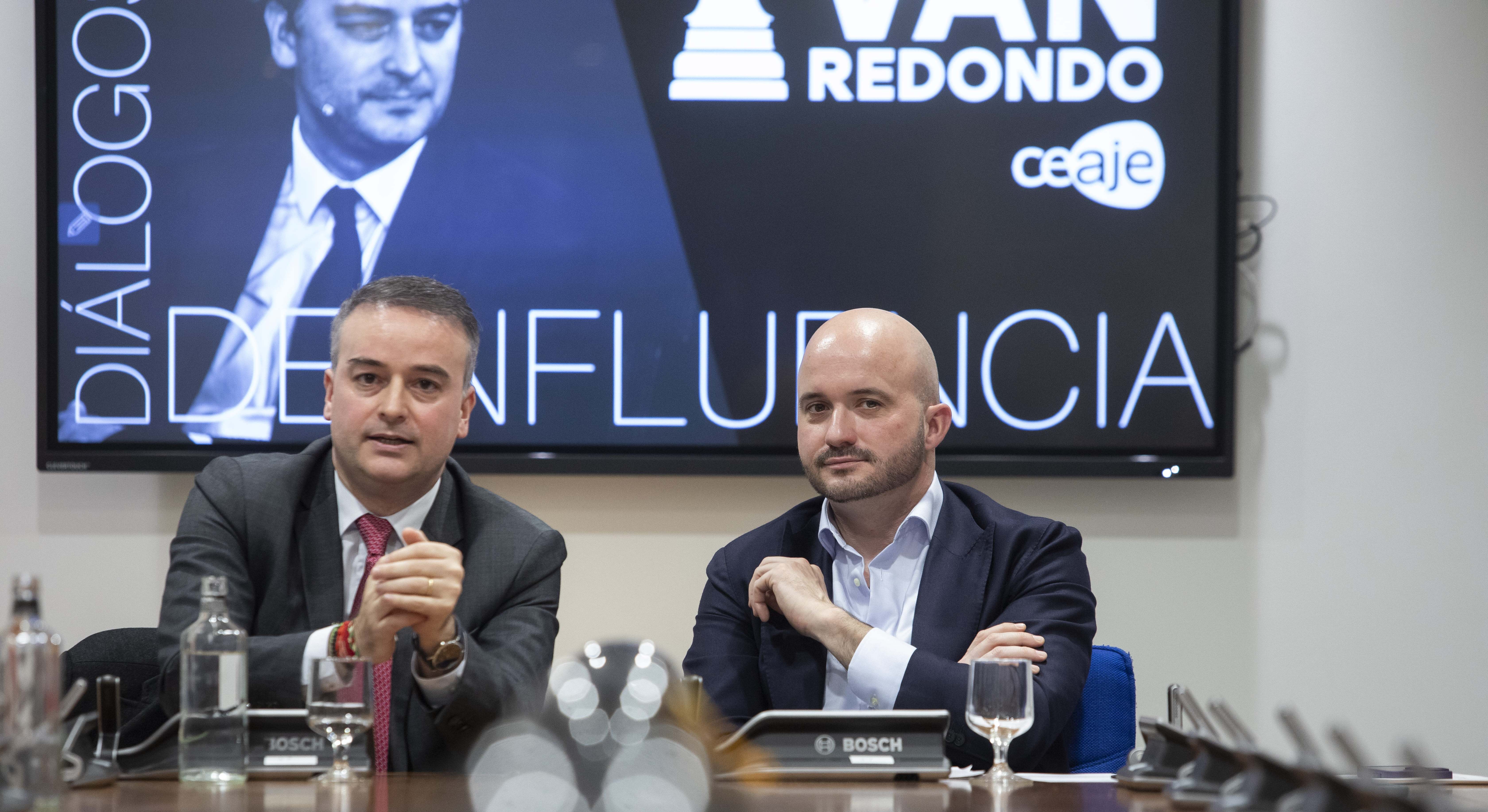 Iván Redondo y Fermín Albaladejo, presidente de CEAJE. Anamorales