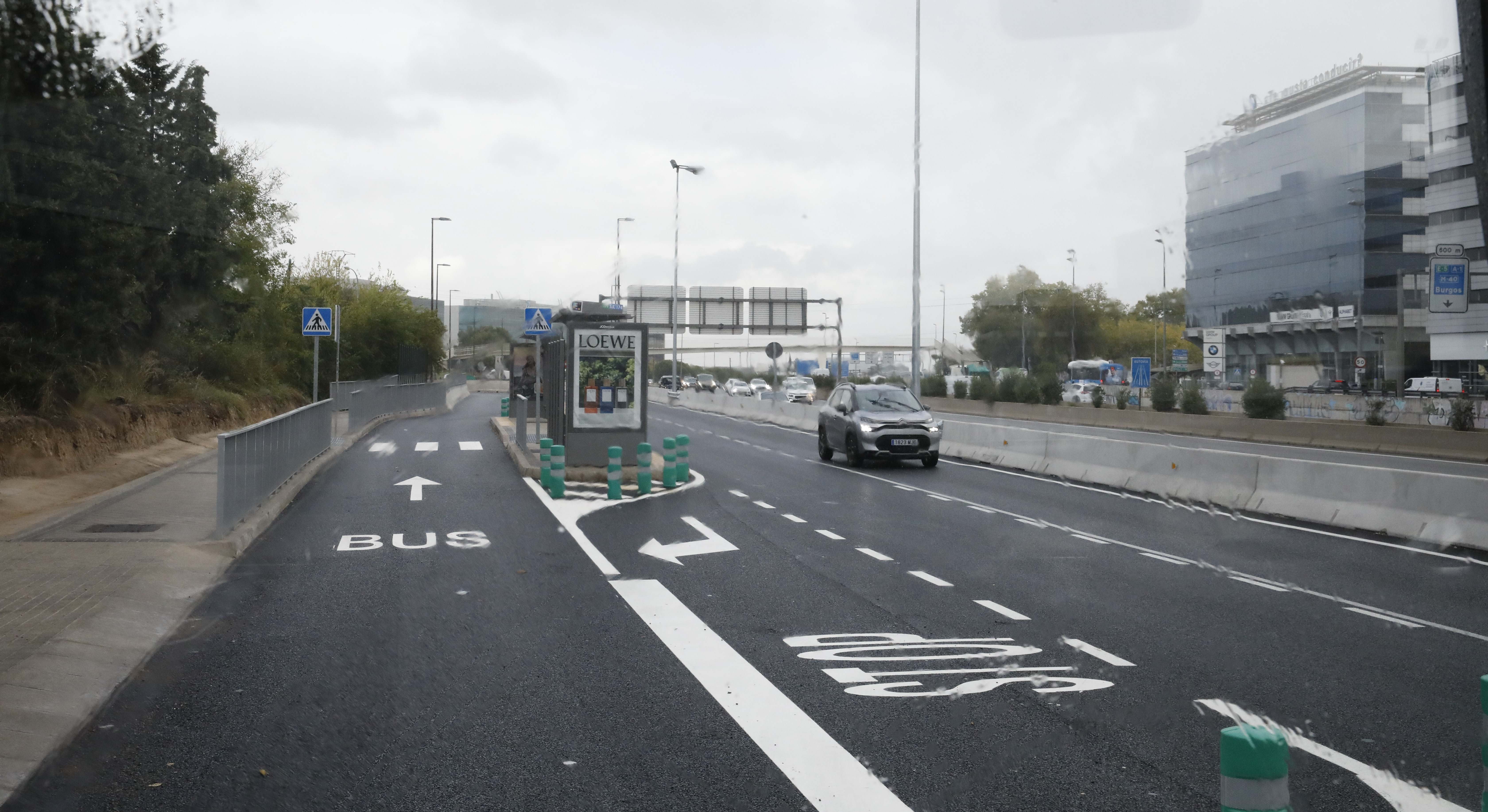 Nuevo carril bus de la avenida de Burgos