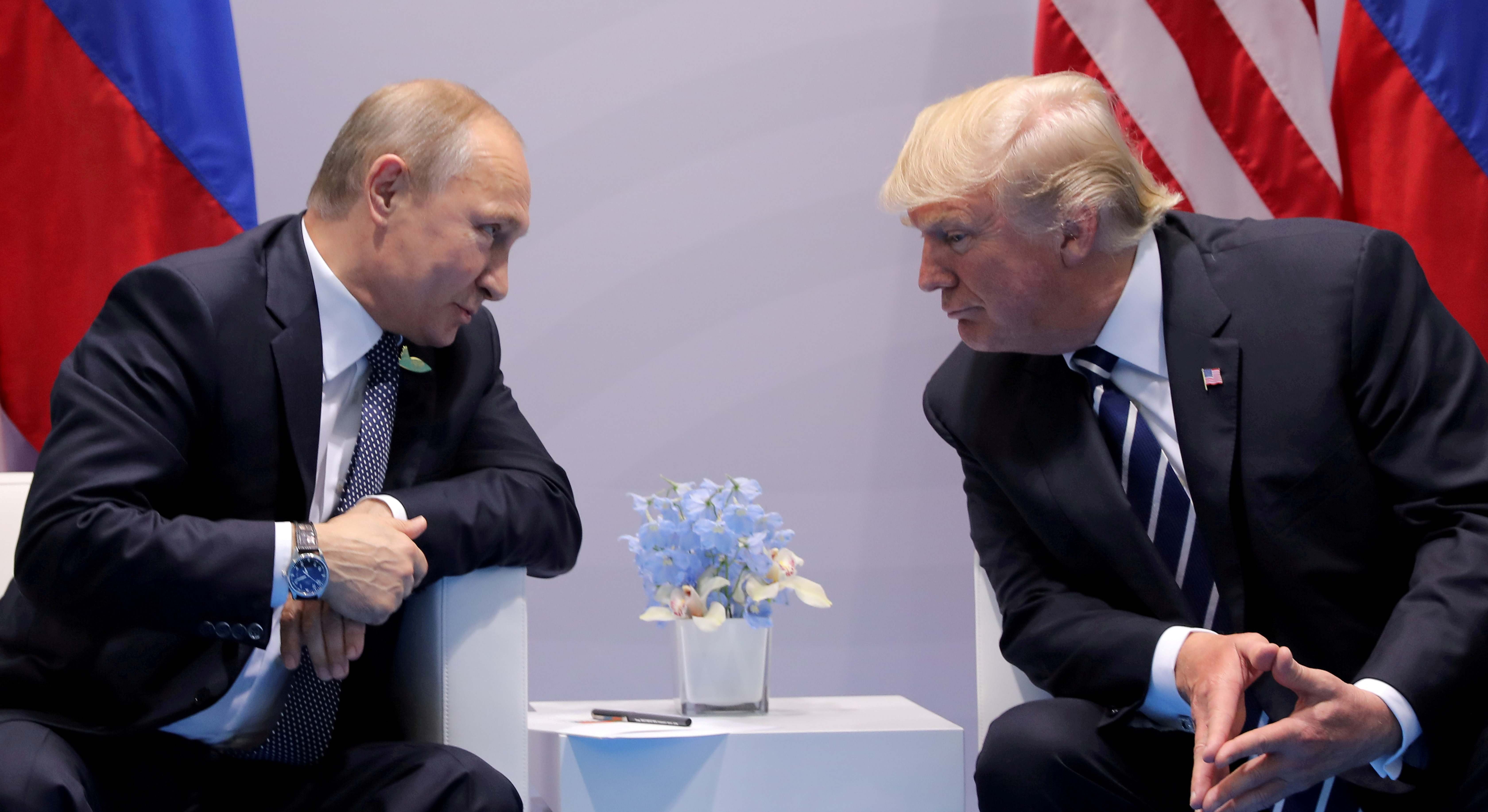Putin charla con Trump en Crimea, en 2017